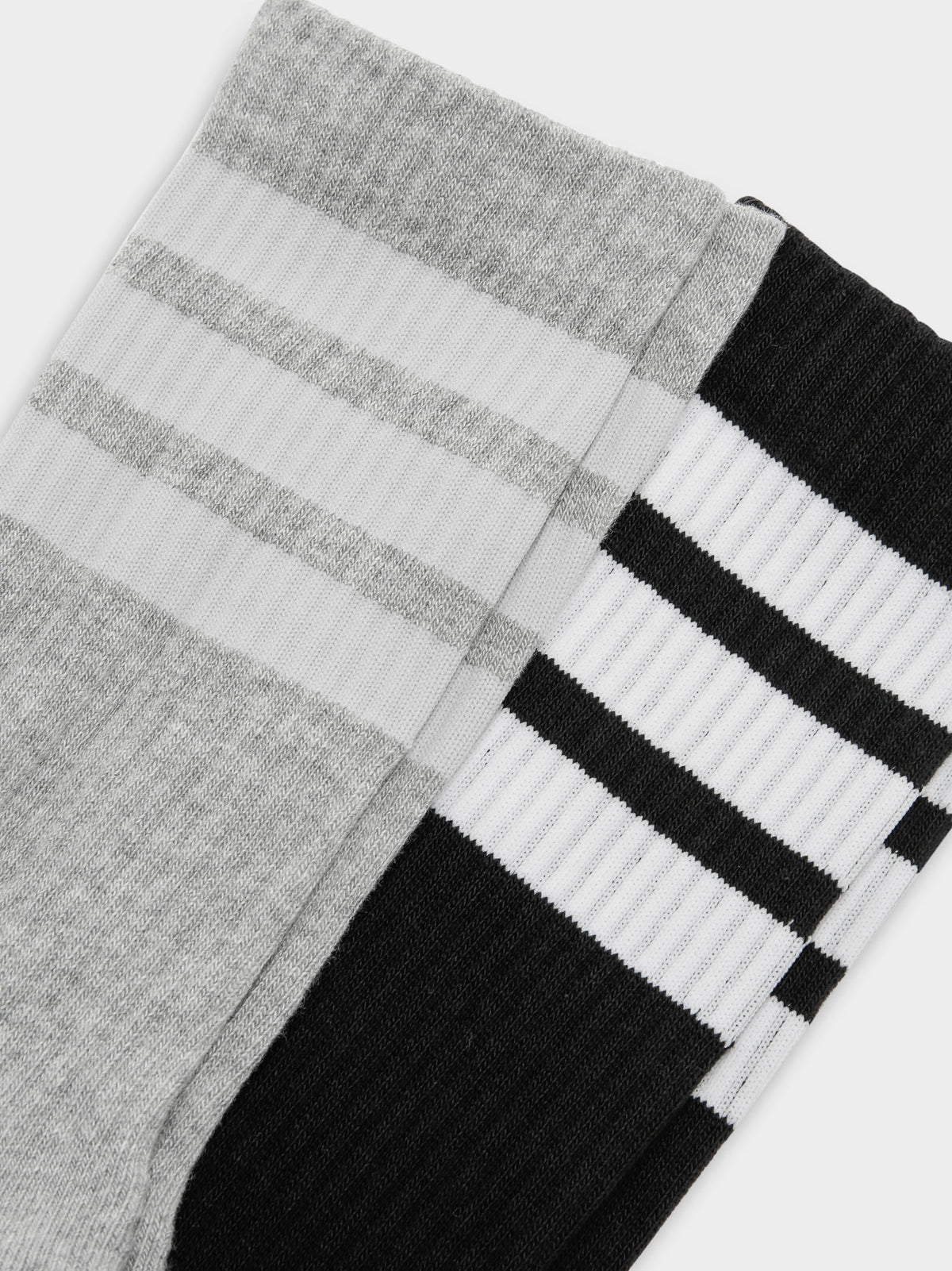 2 Pairs of Three Stripe Socks in Multi