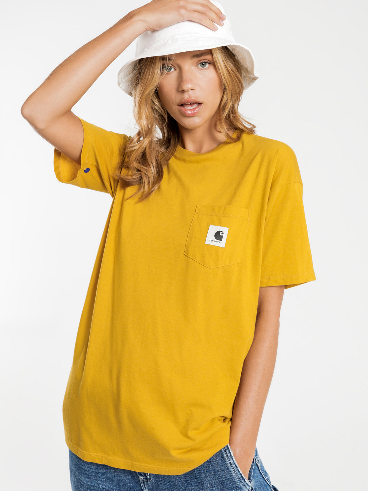 Carhartt Wip Carrie Short Sleeve Pocket T-Shirt | Yellow