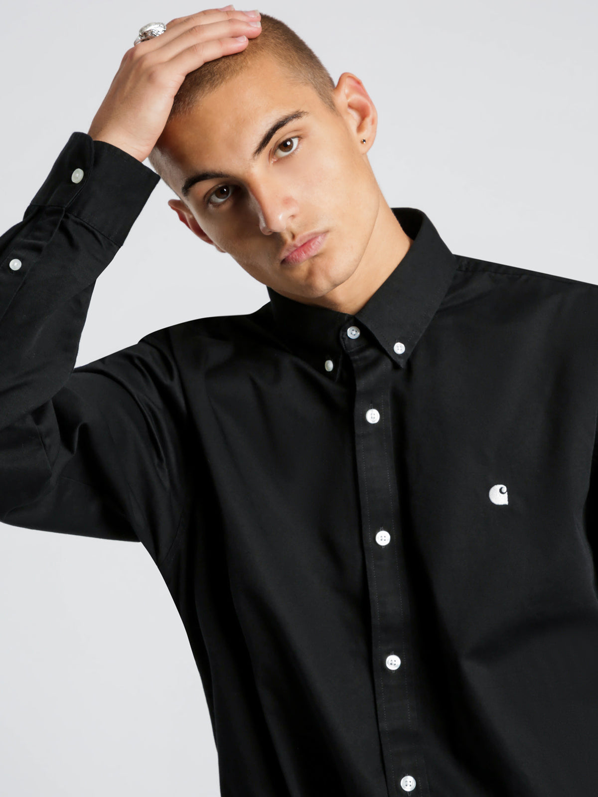 Madison Long Sleeve Shirt in Black