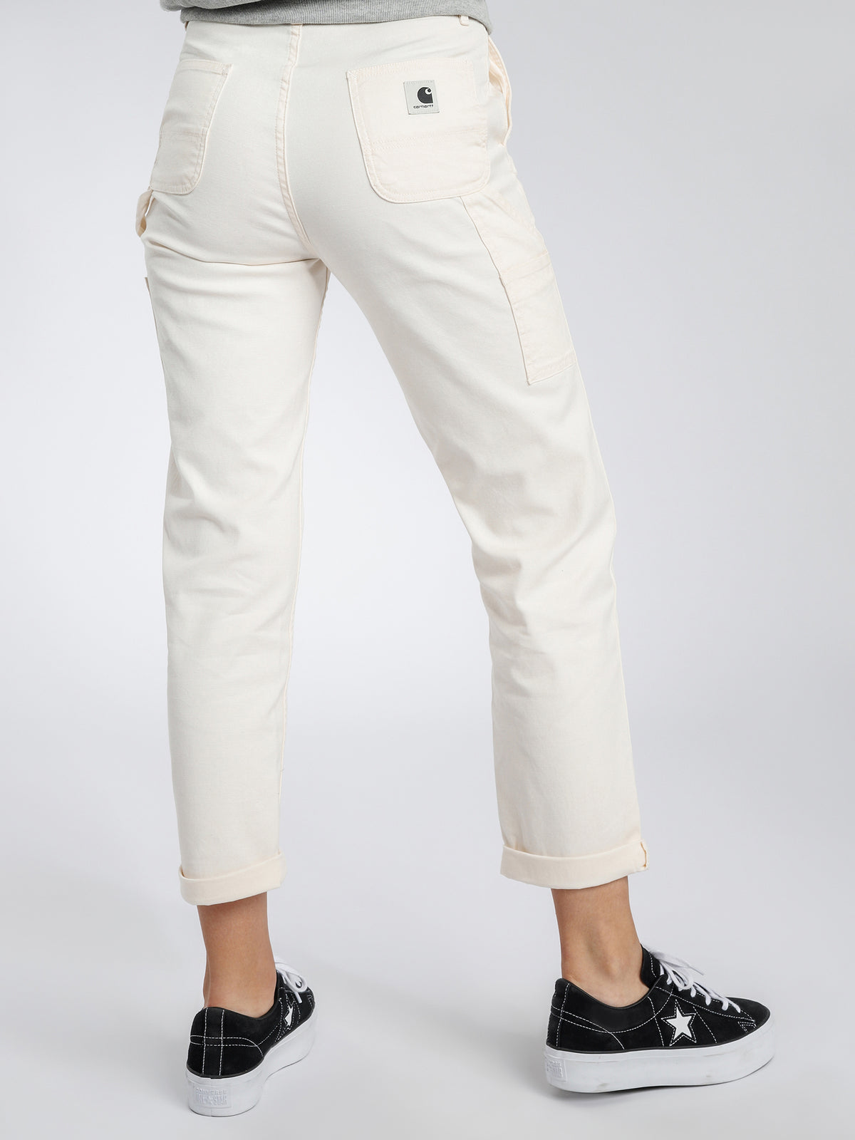 Pierce Pants in Off-White Stretch Canvas
