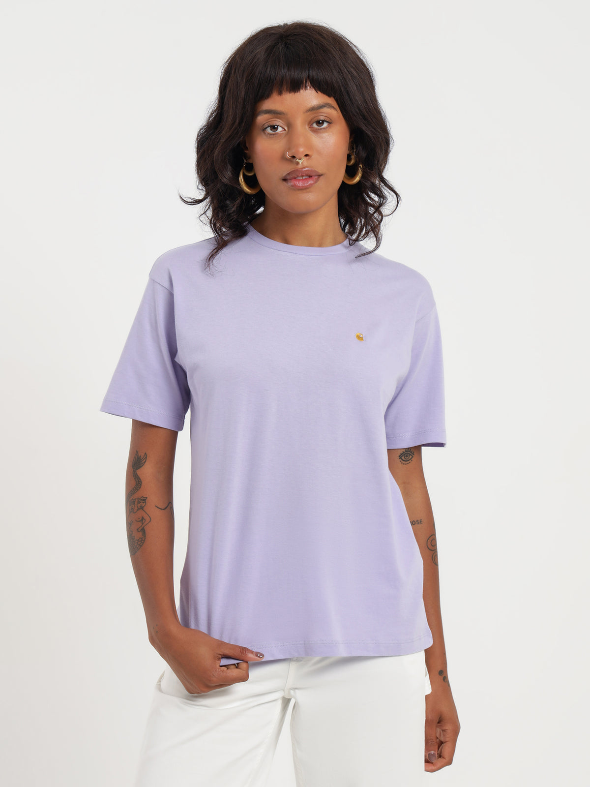 W&#39; SS Chase T-Shirt in Gold &amp; Purple
