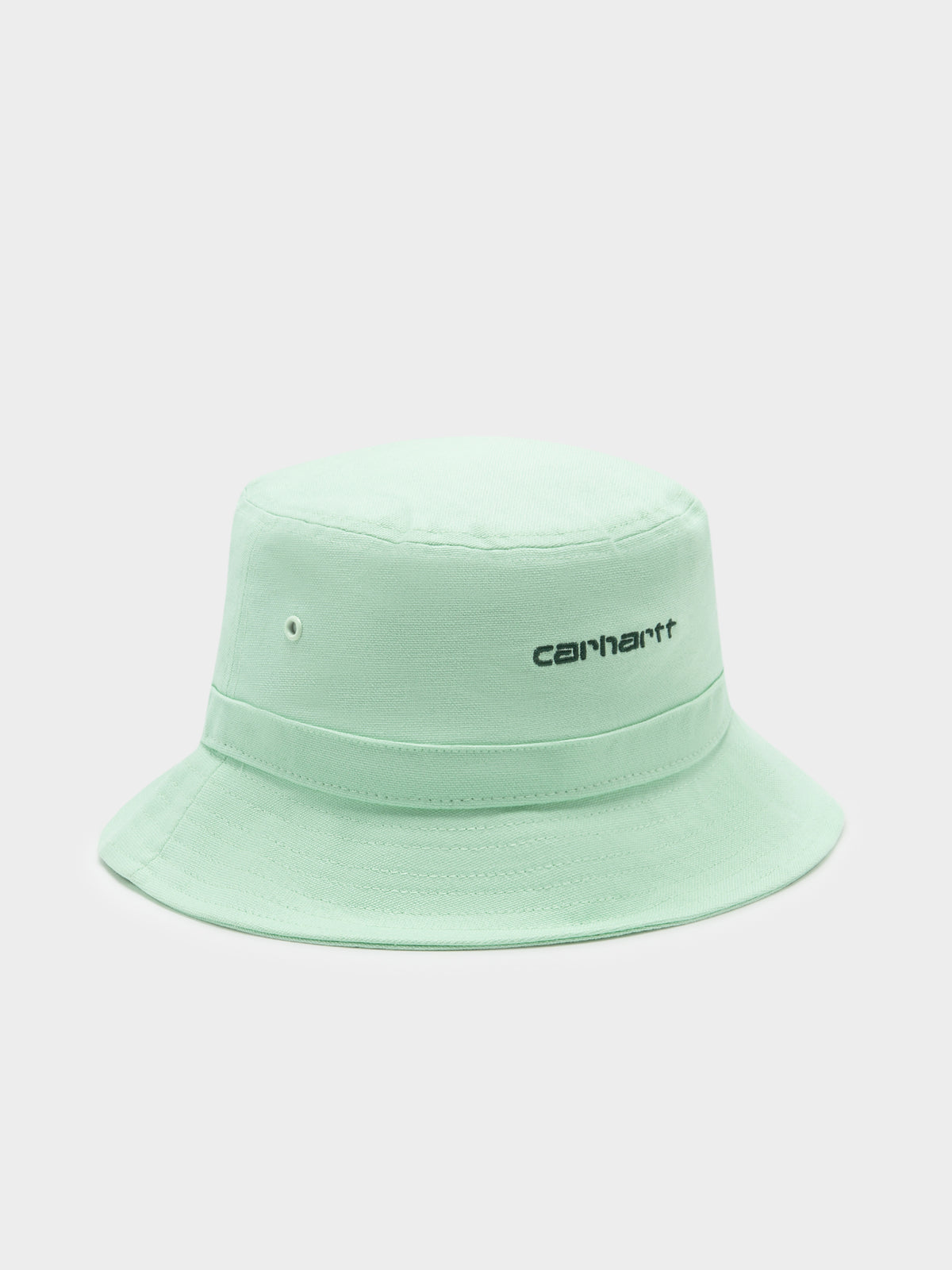 Script Bucket Hat in Light Green