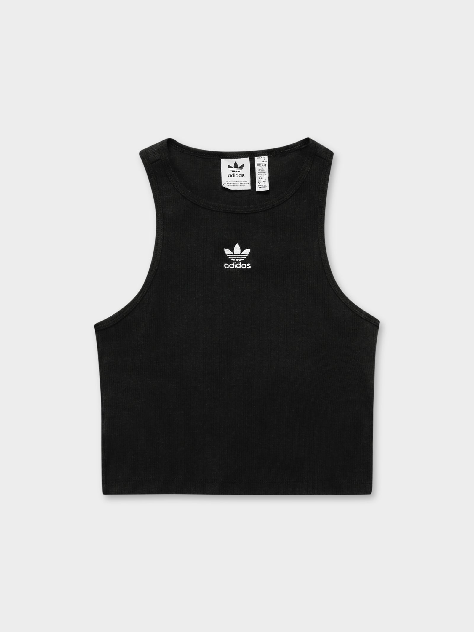 Adidas Adicolor Essentials Rib Tank Top Black | Glue Store