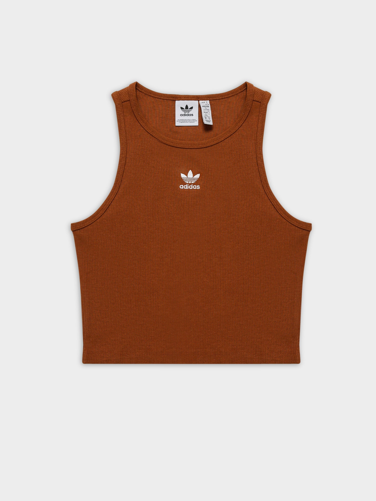 Adidas Adicolor Essentials Rib Tank Top Brown | Glue Store