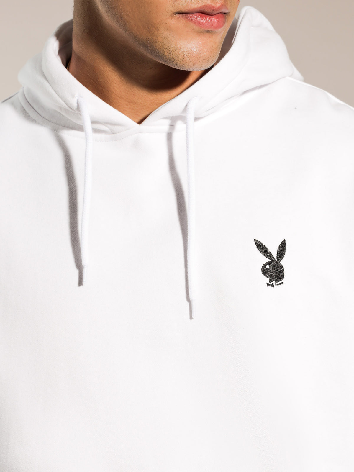 Playboy Bunny Oversized Hoodie in White
