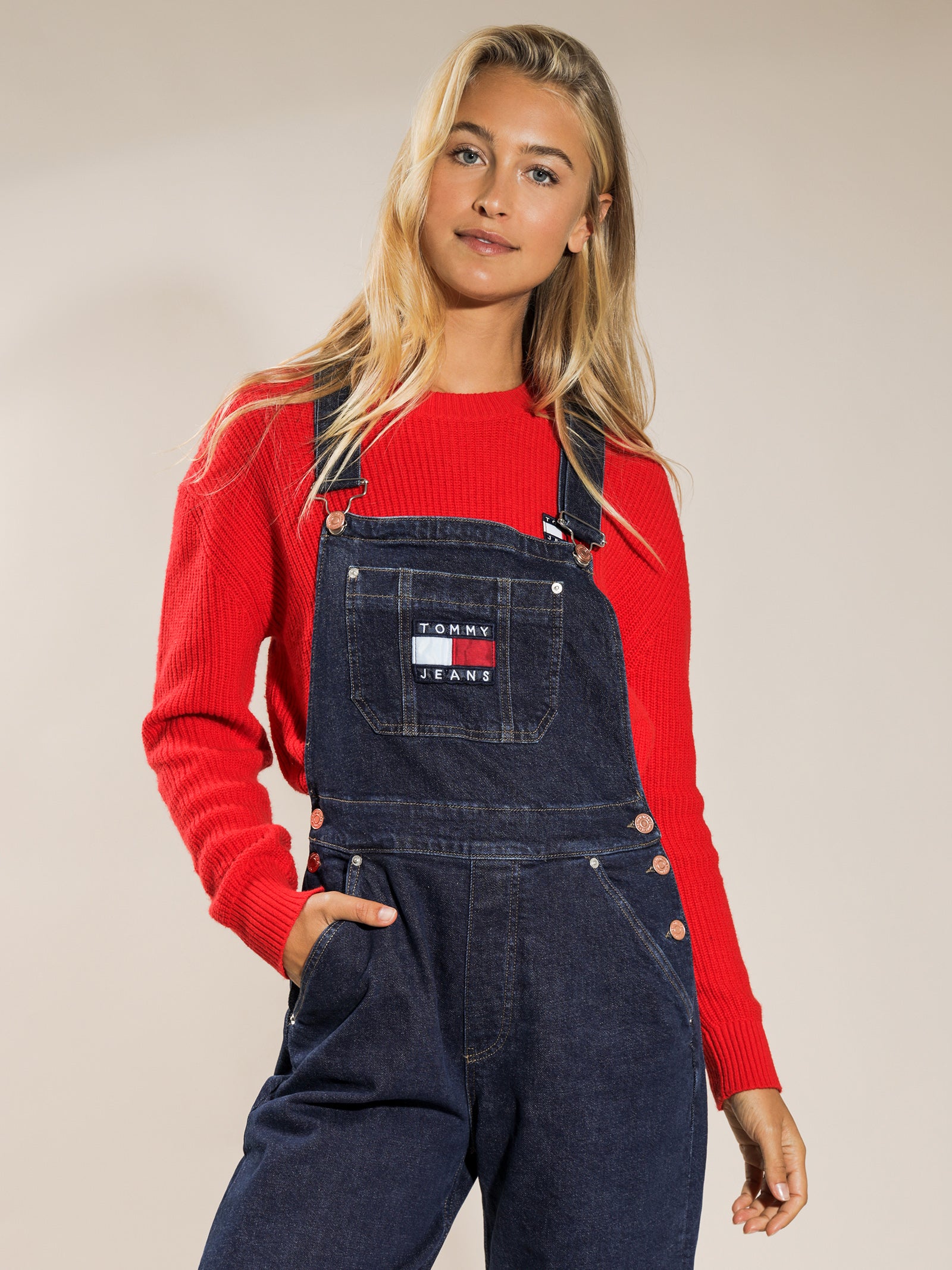 Stretch Denim Dungarees