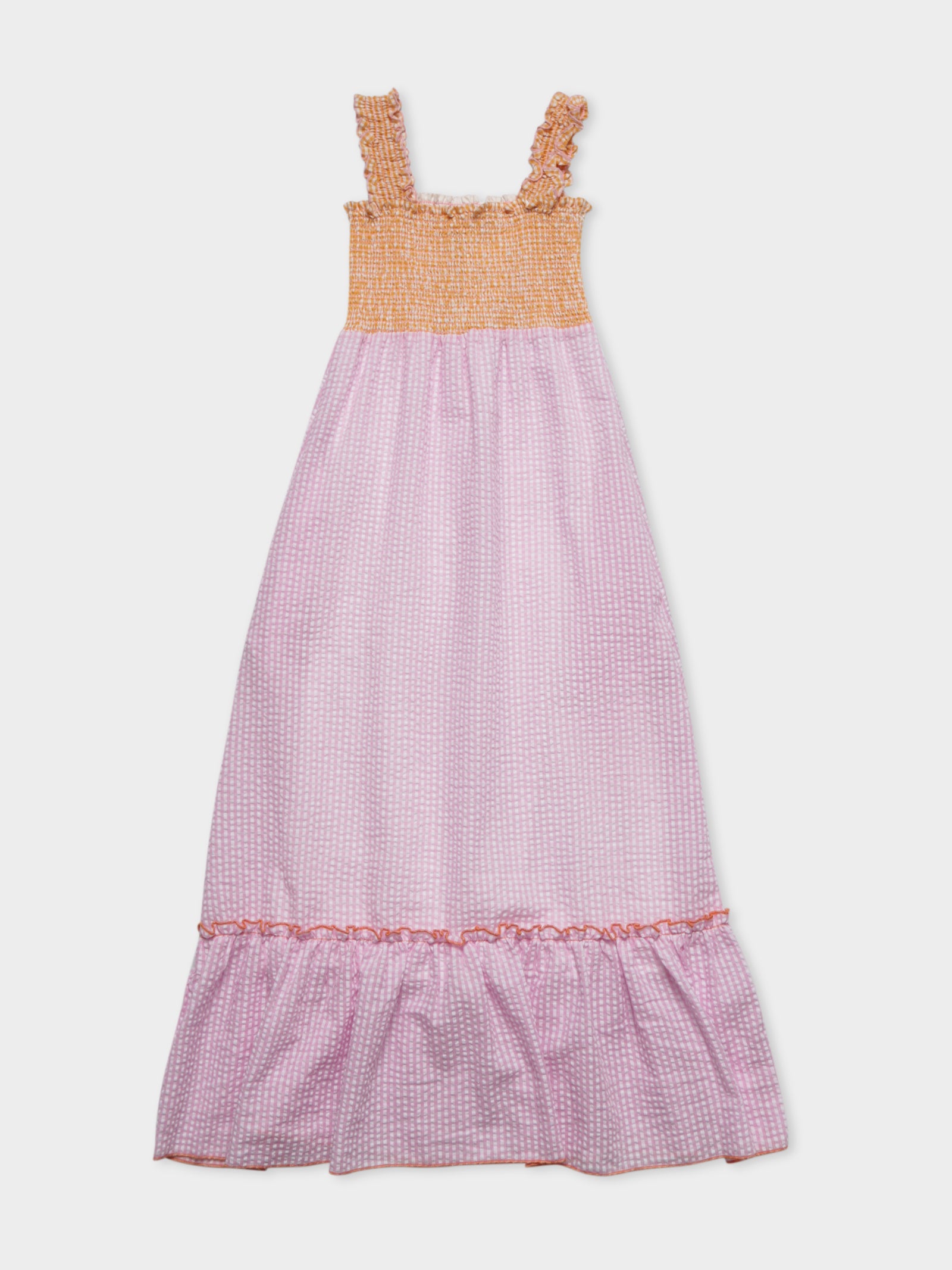 Clyde Dress in Mixed Gingham