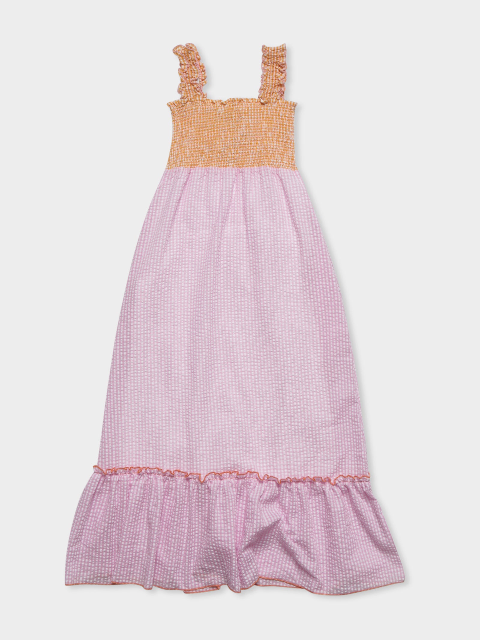 Clyde Dress in Mixed Gingham