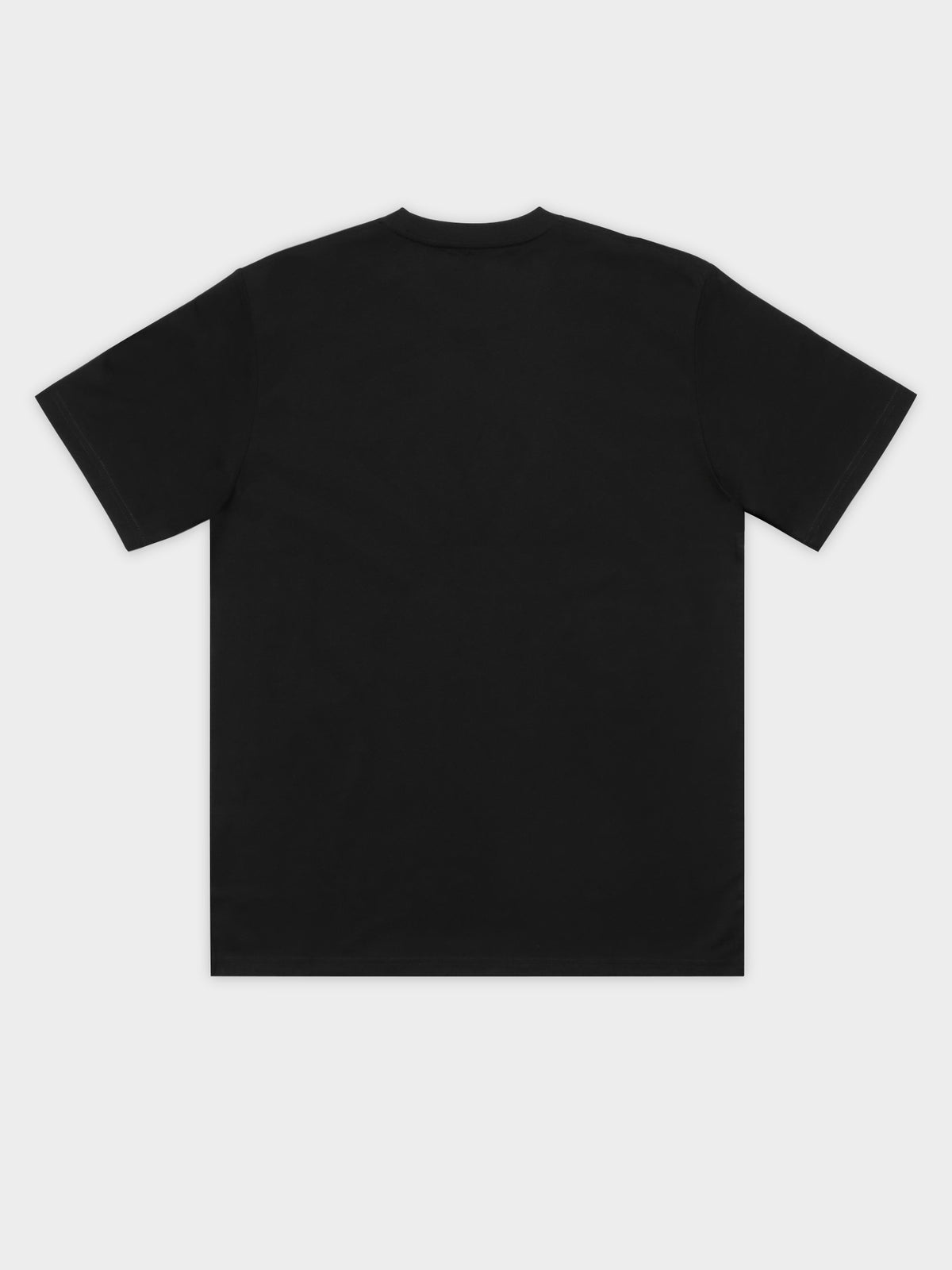 Short Sleeve College Script T-Shirt in Black