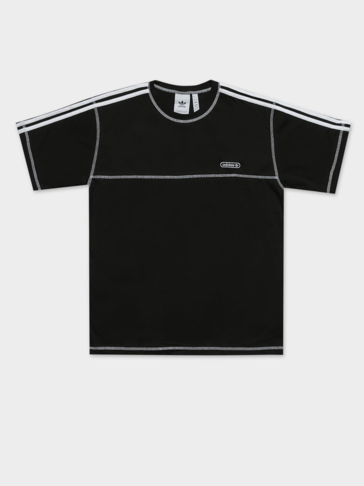 Contrast Stitch T-Shirt in Black