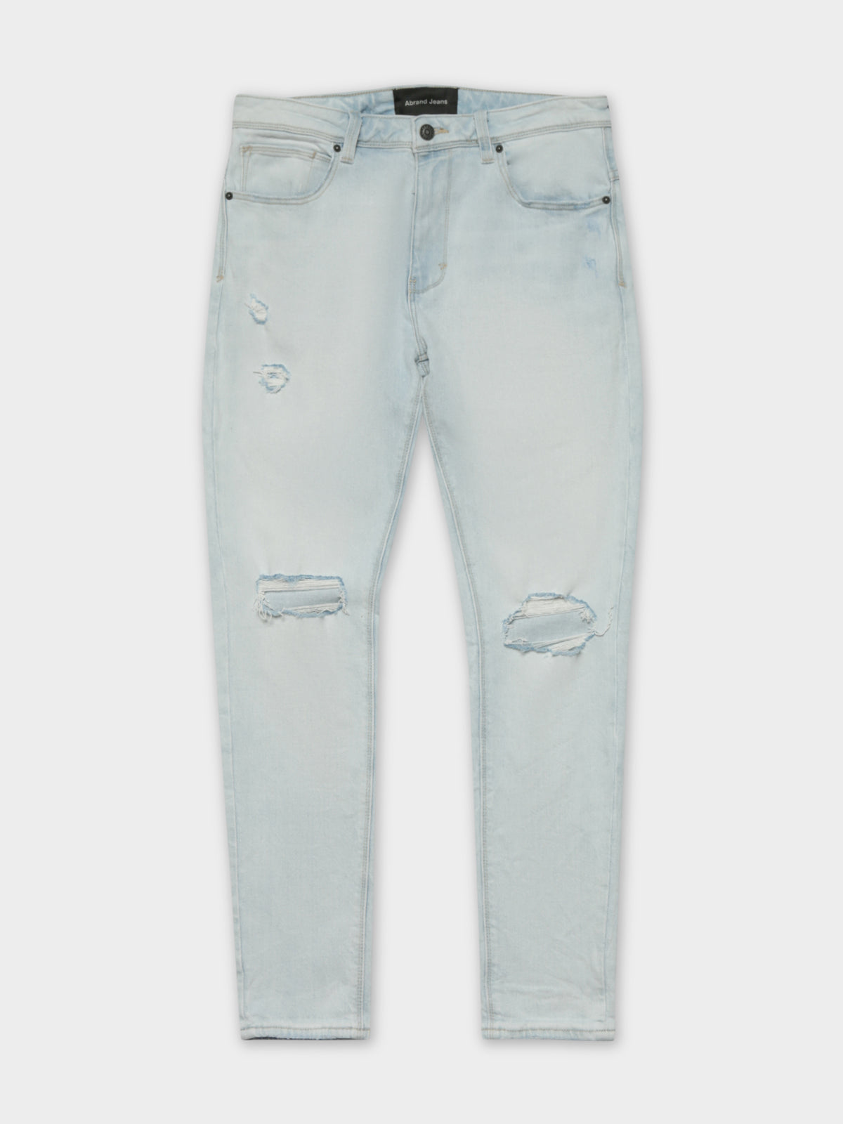 A Dropped Skinny Turn Up Jeans in Street Soul Repair Blue