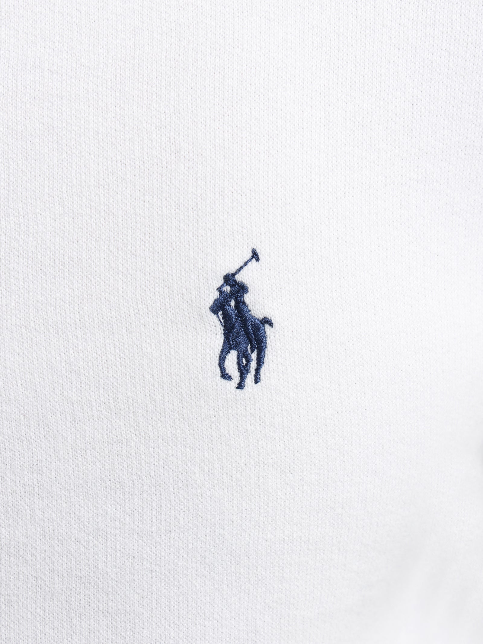 Polo Fleece Sweatshirt in White - Glue Store