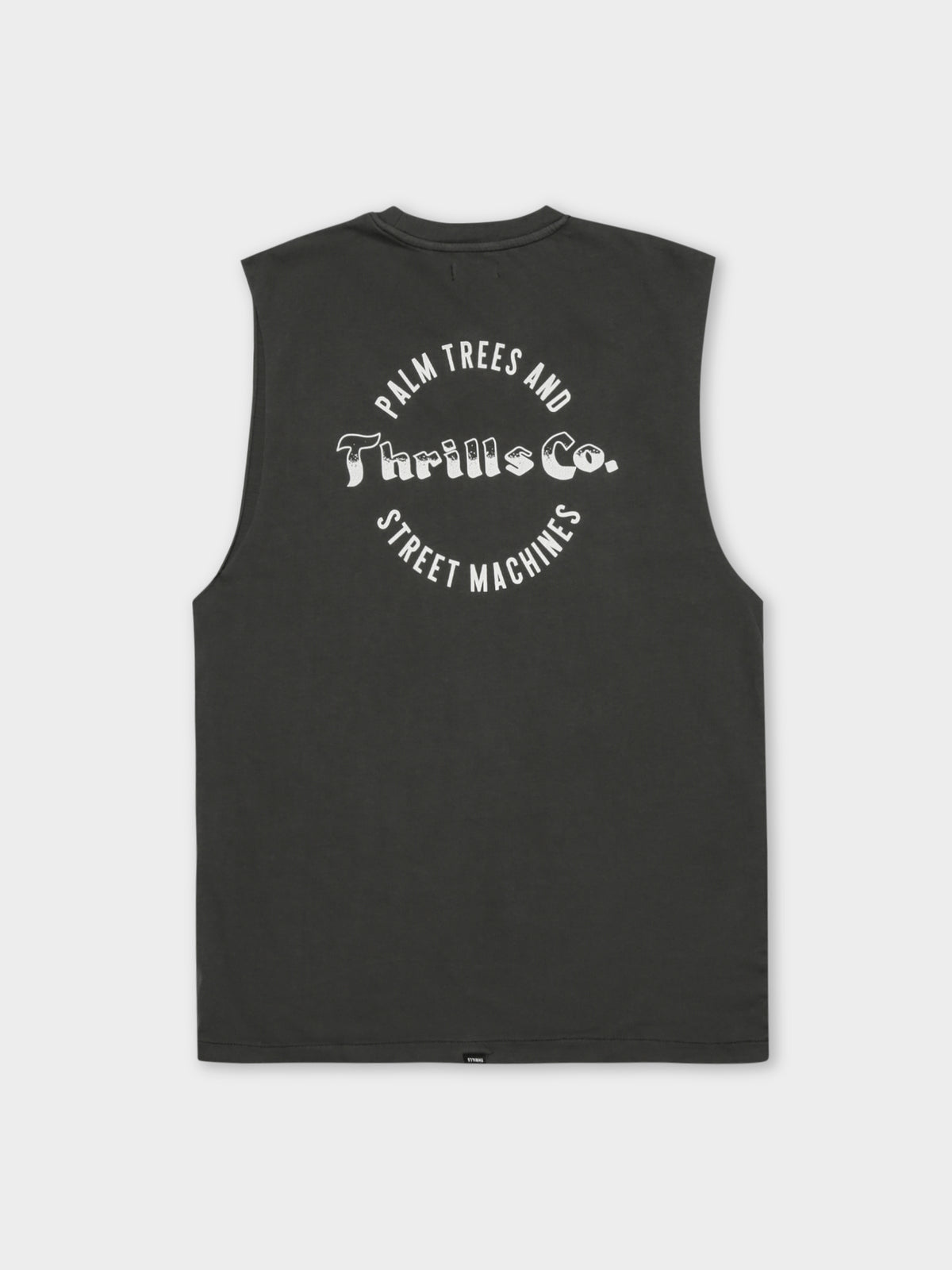 Wellness Merch Fit Muscle T-Shirt in Vintage Black