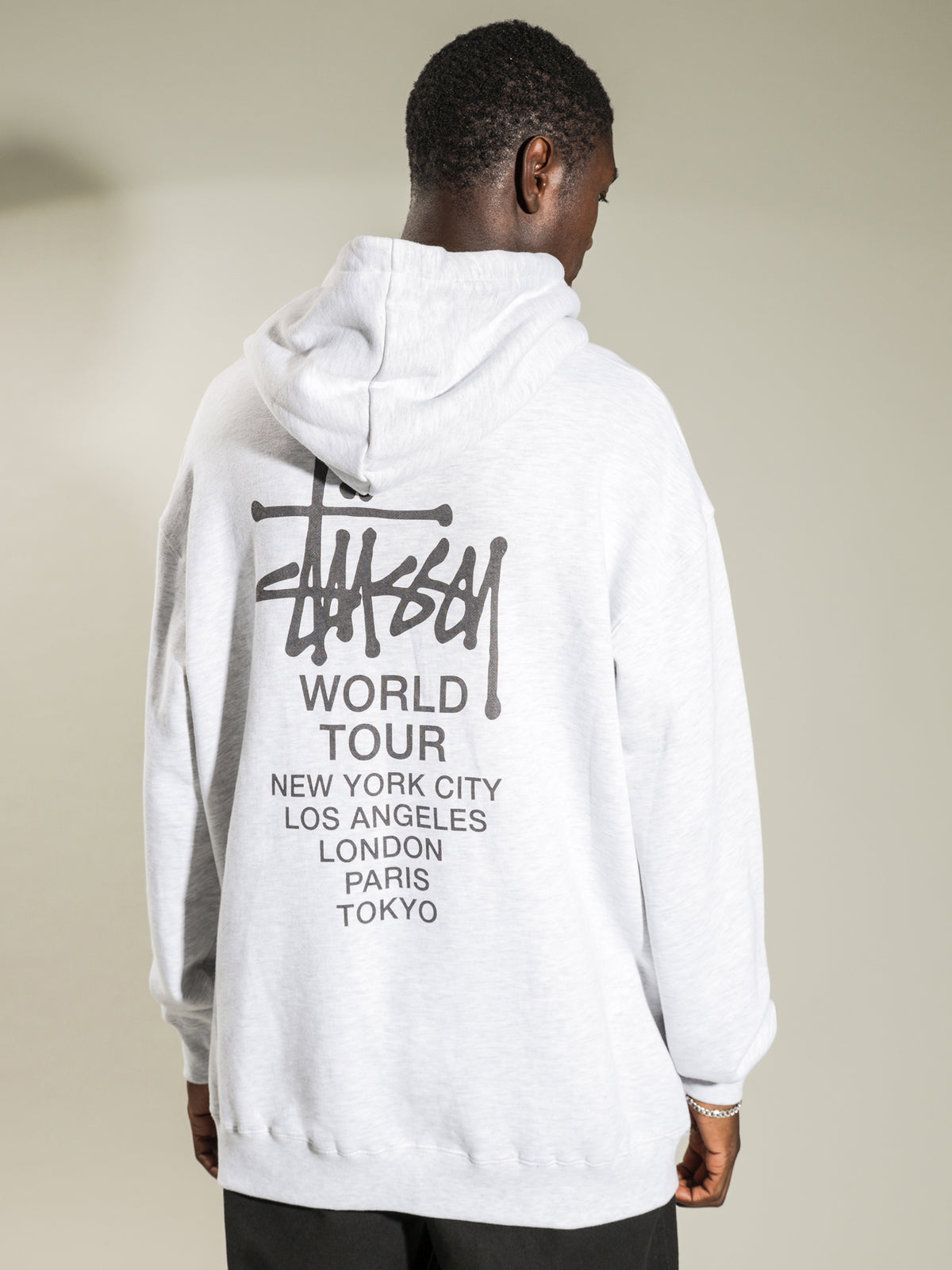 World Tour Hoodie in Snow Marle