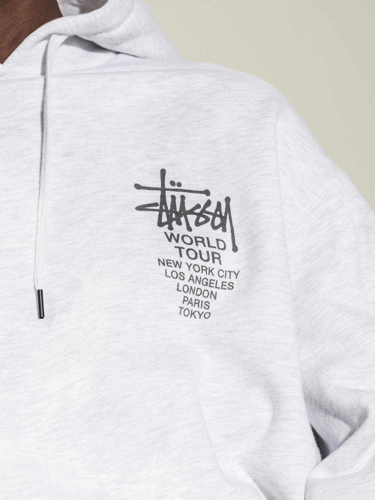 Stussy World Tour Hoodie | Snow Marle