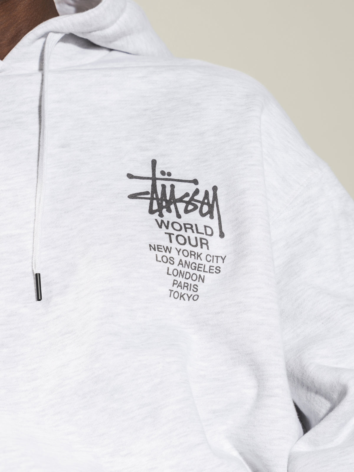World Tour Hoodie in Snow Marle