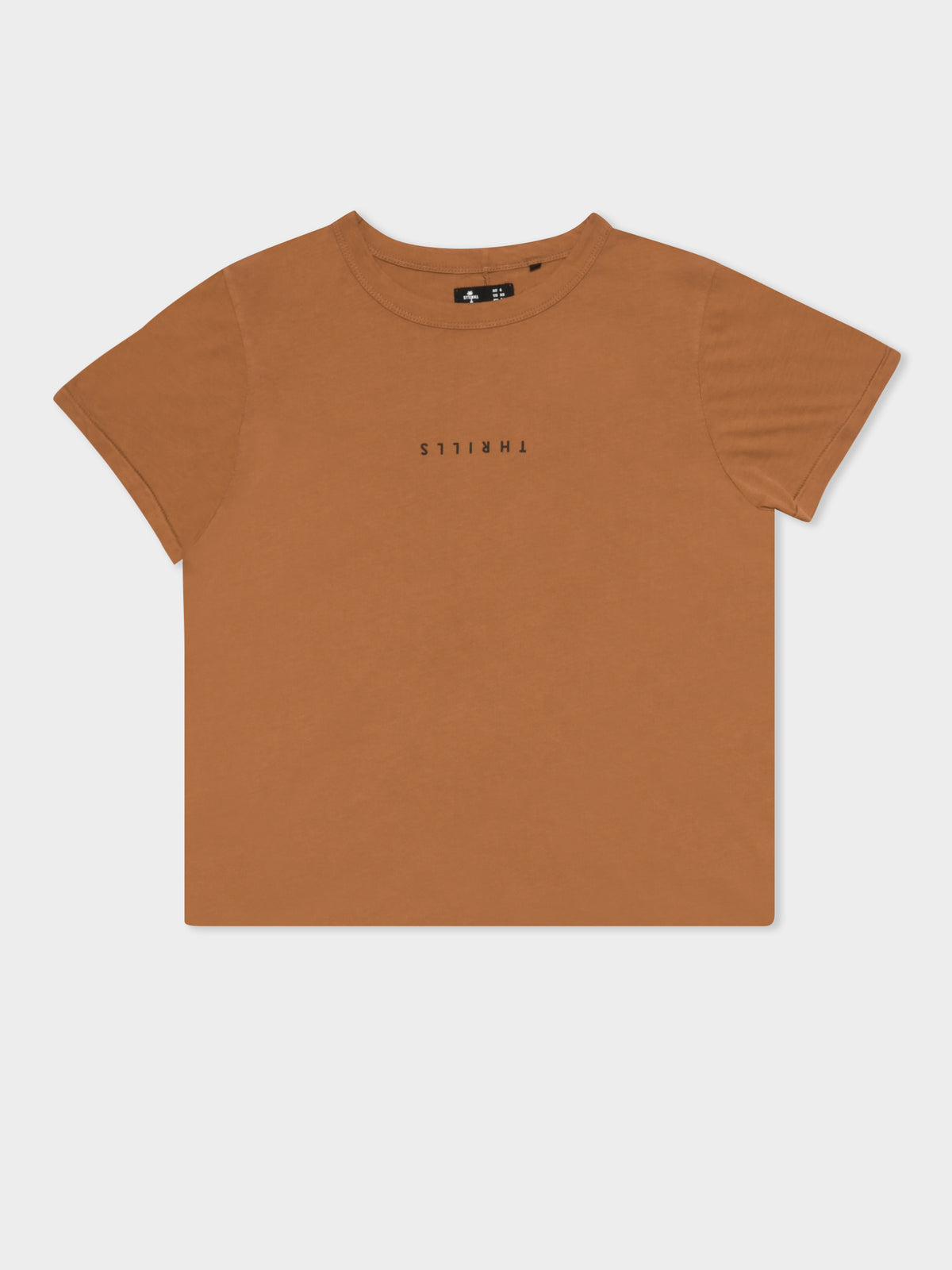 Minimal Thrills Relaxed Crop T-Shirt in Golden Brown