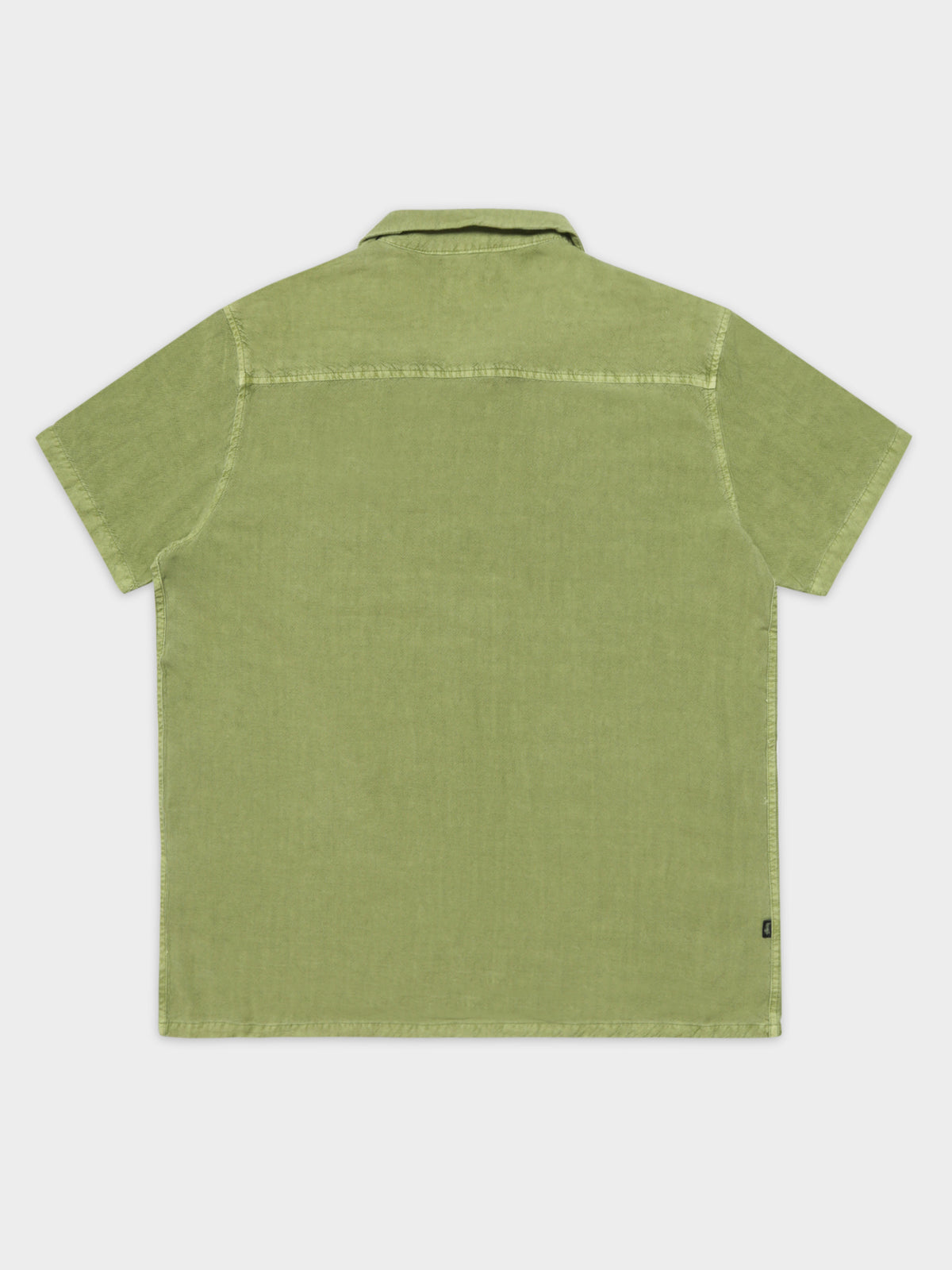 Pigment Linen Short Sleeve Shirt in Fern
