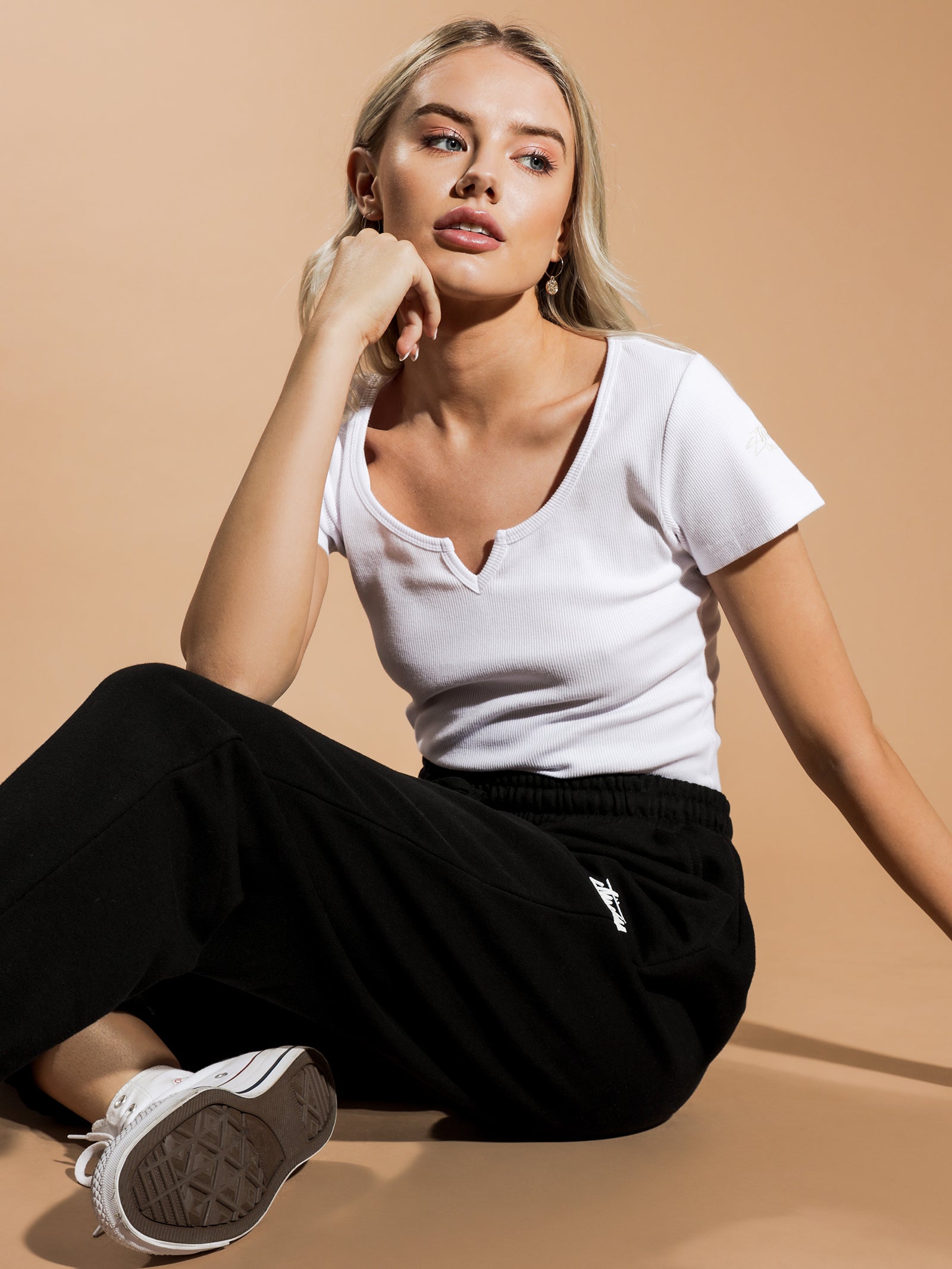 Mission Rib Insert Sleeve Top