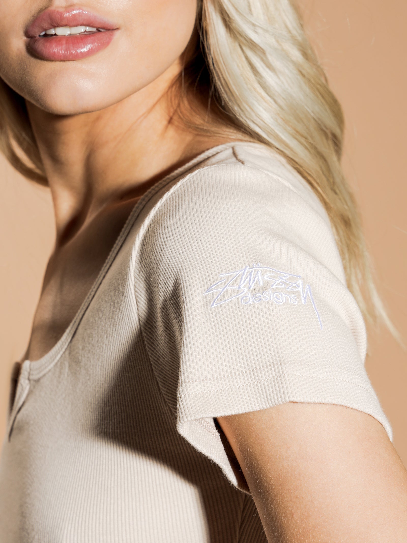 Mission Rib Insert Sleeve Top