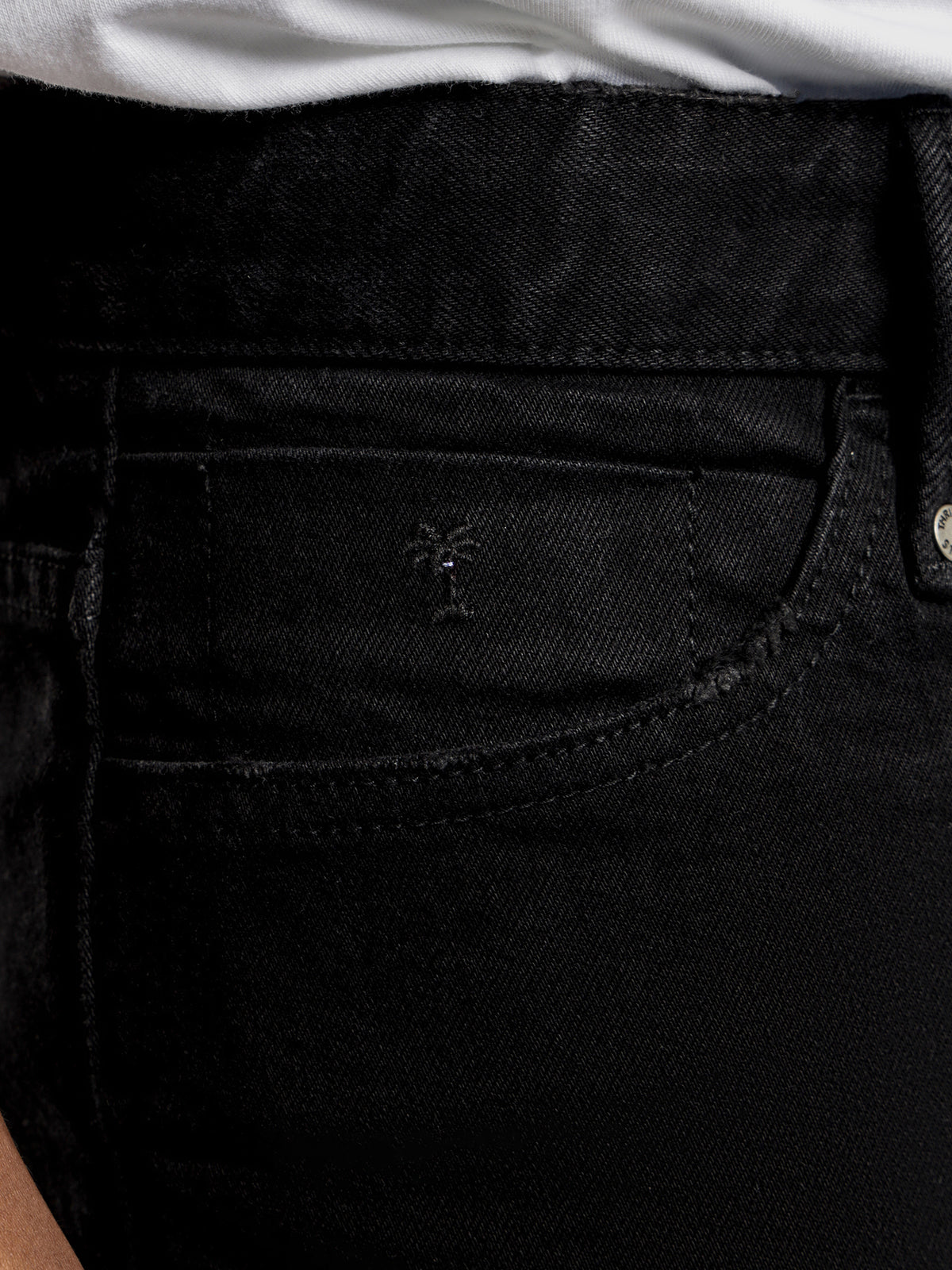 Thrills Bones Mid-Rise Straight Leg Jeans | Black