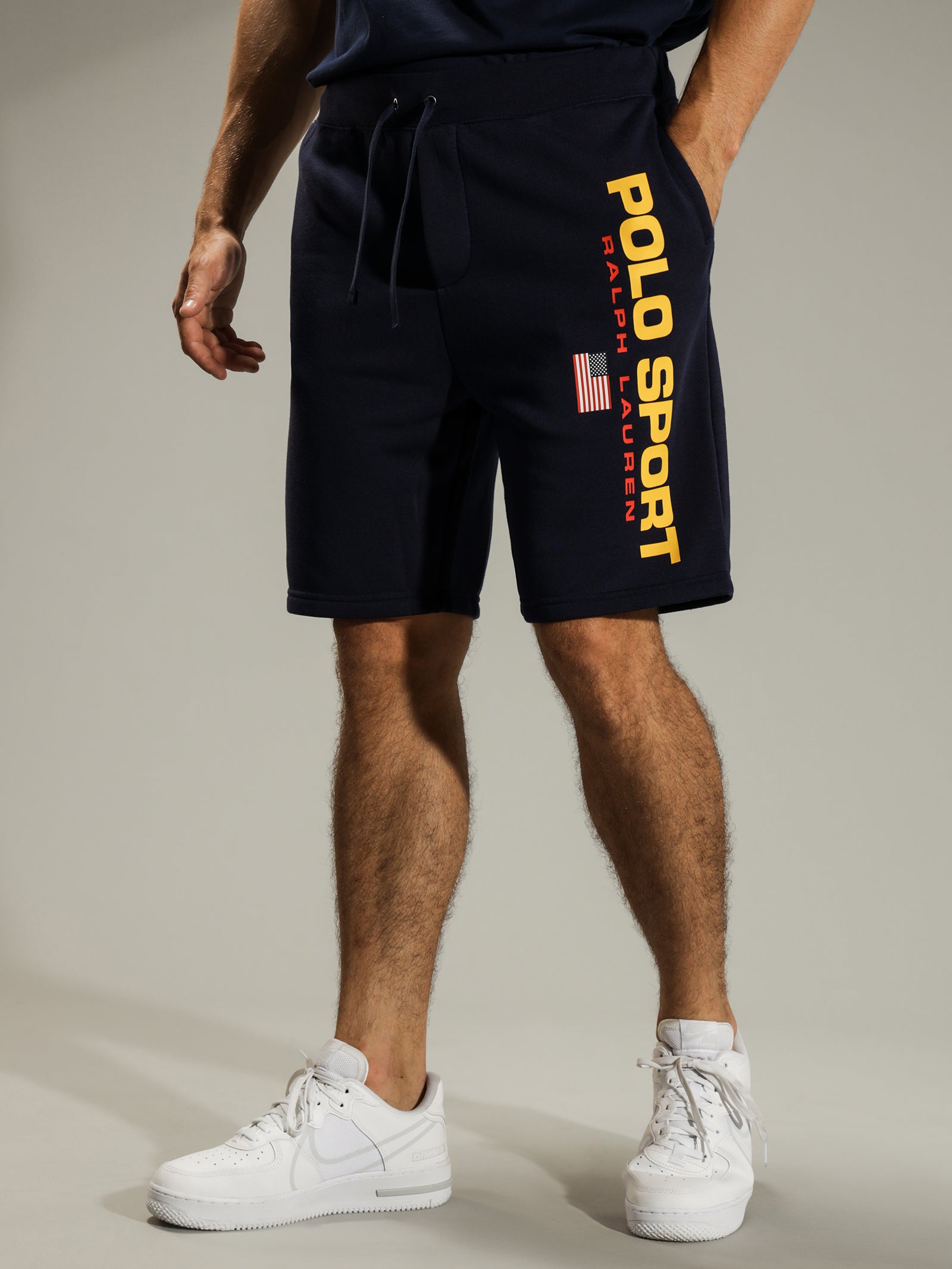 Logo Print Track Shorts