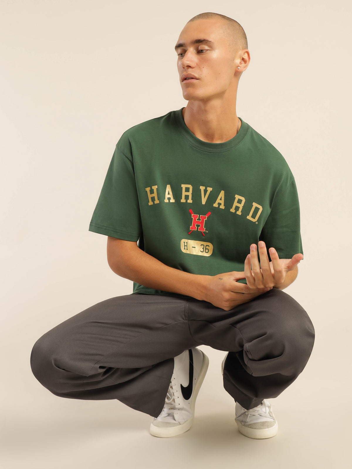 Royal 36 Harvard Logo T-Shirt in Green