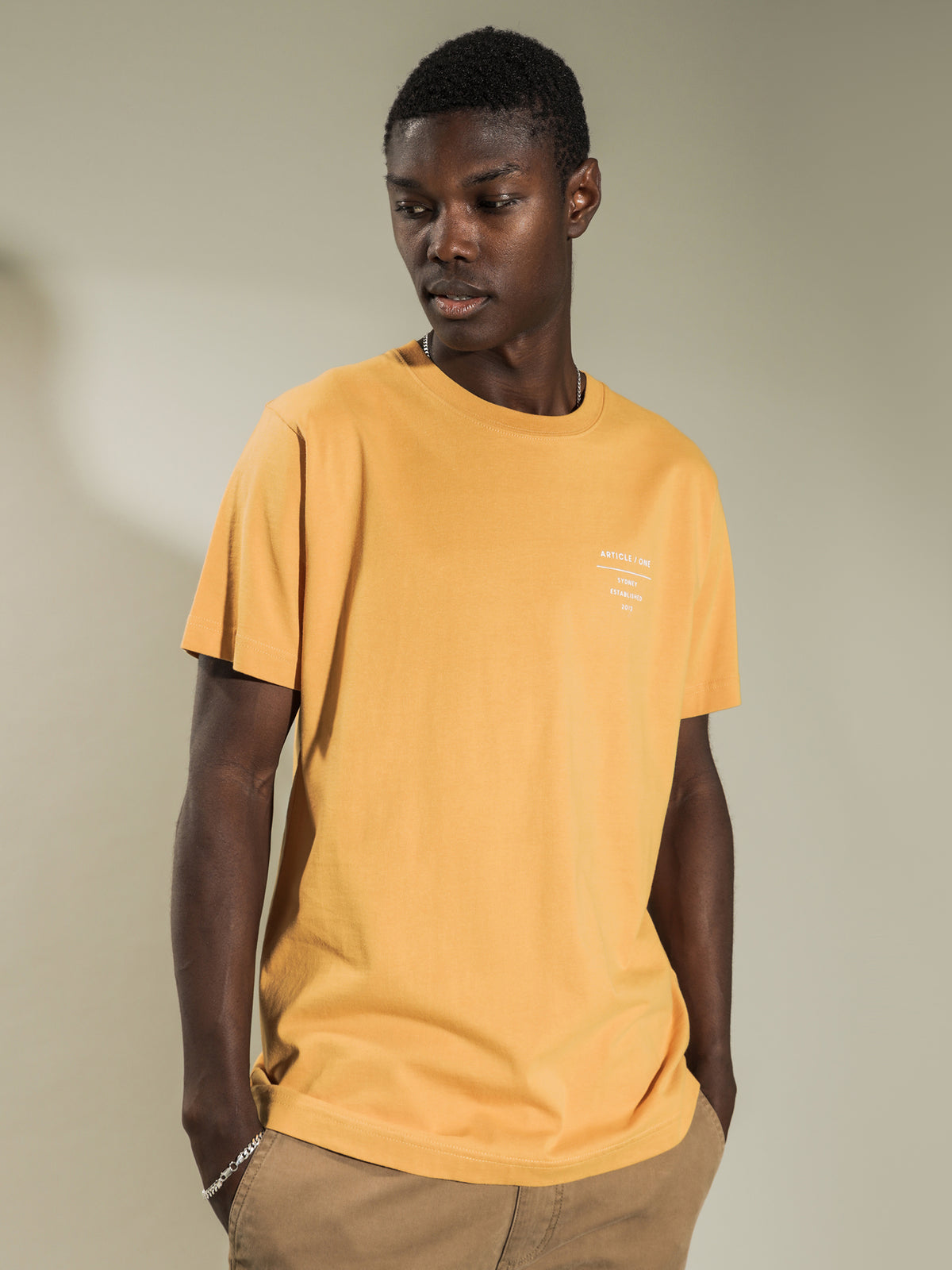 Line Logo Short Sleeve T-Shirt in Syrup