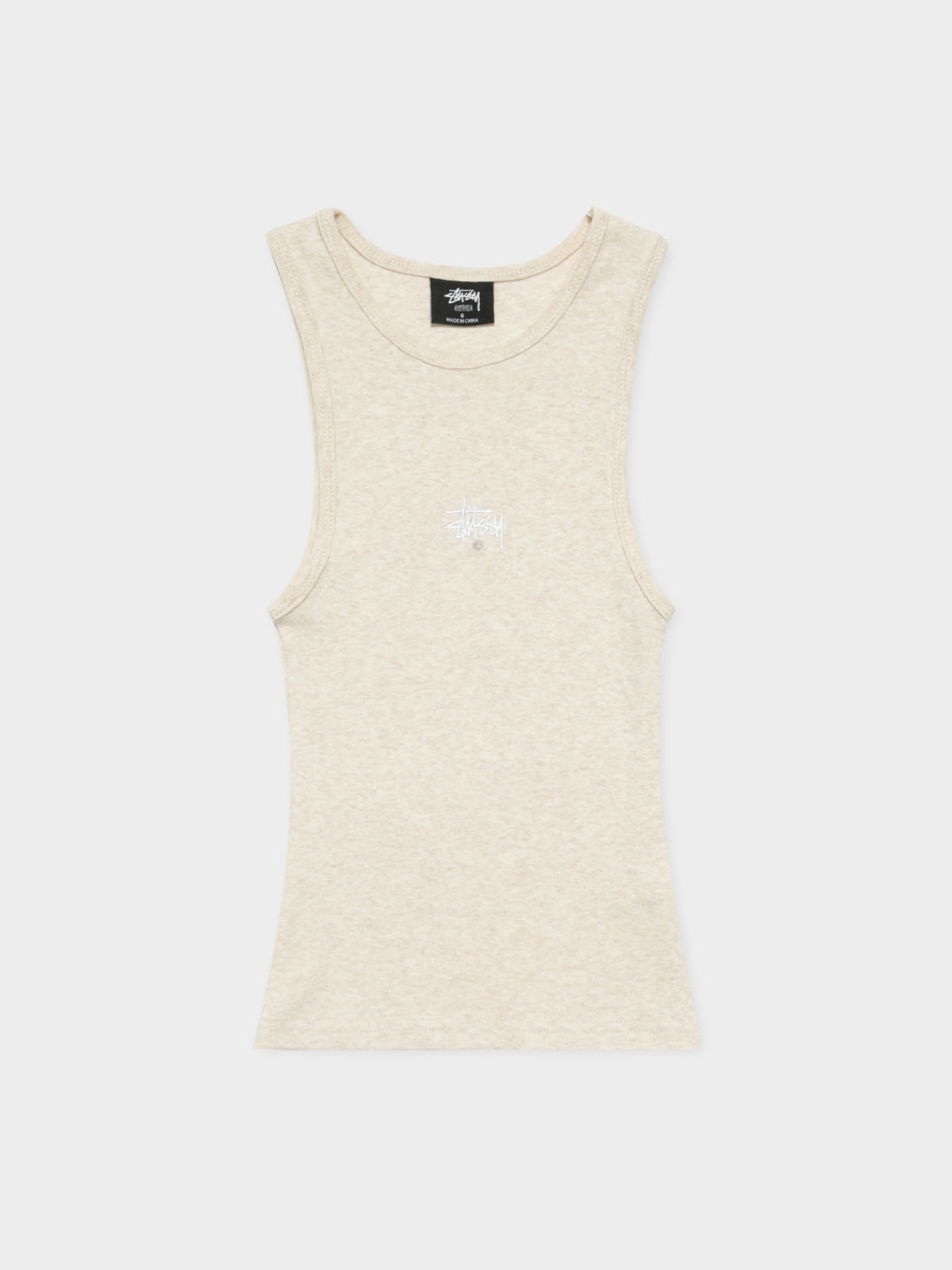 Stussy Graffiti Rib High Neck Singlet | Cream