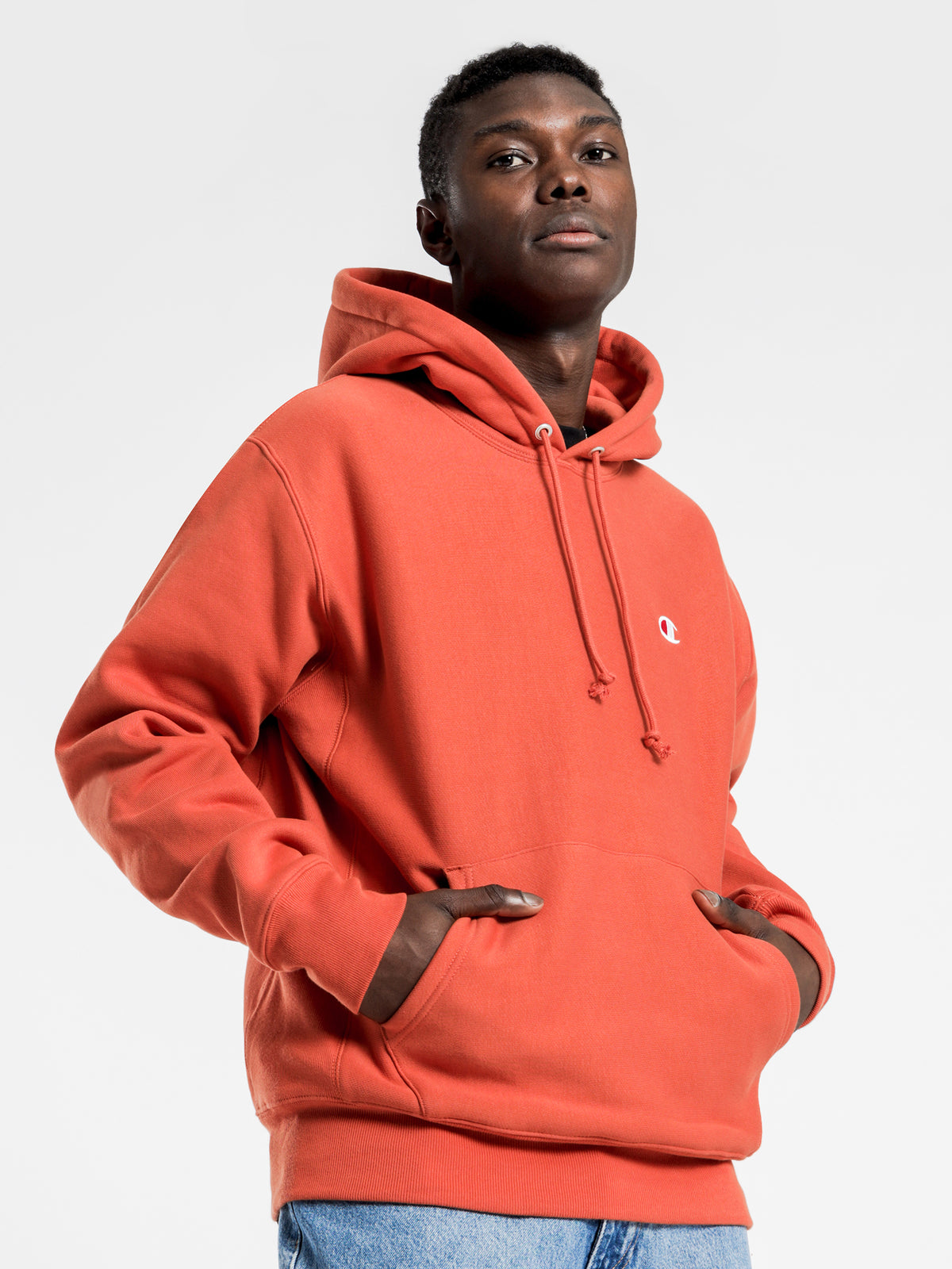Champion Reverse Weave Hoodie in Ambitious Orange | Orange