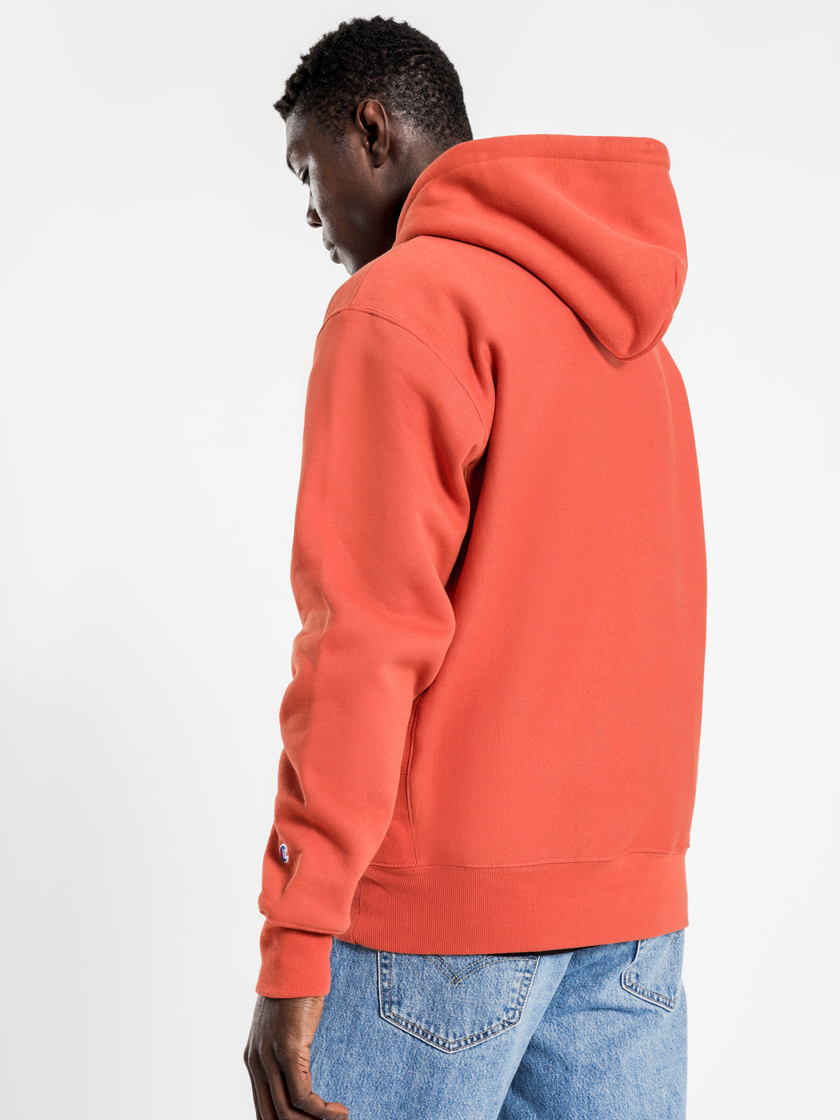 Champion Reverse Weave Hoodie in Ambitious Orange | Orange