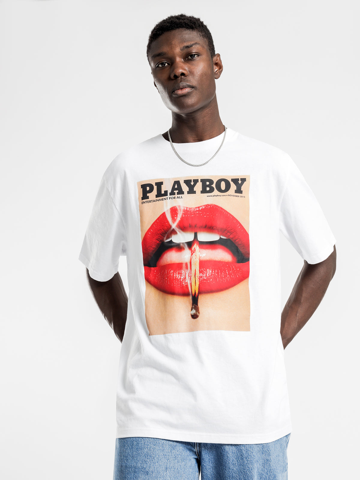 Playboy November 2013 T-Shirt in White