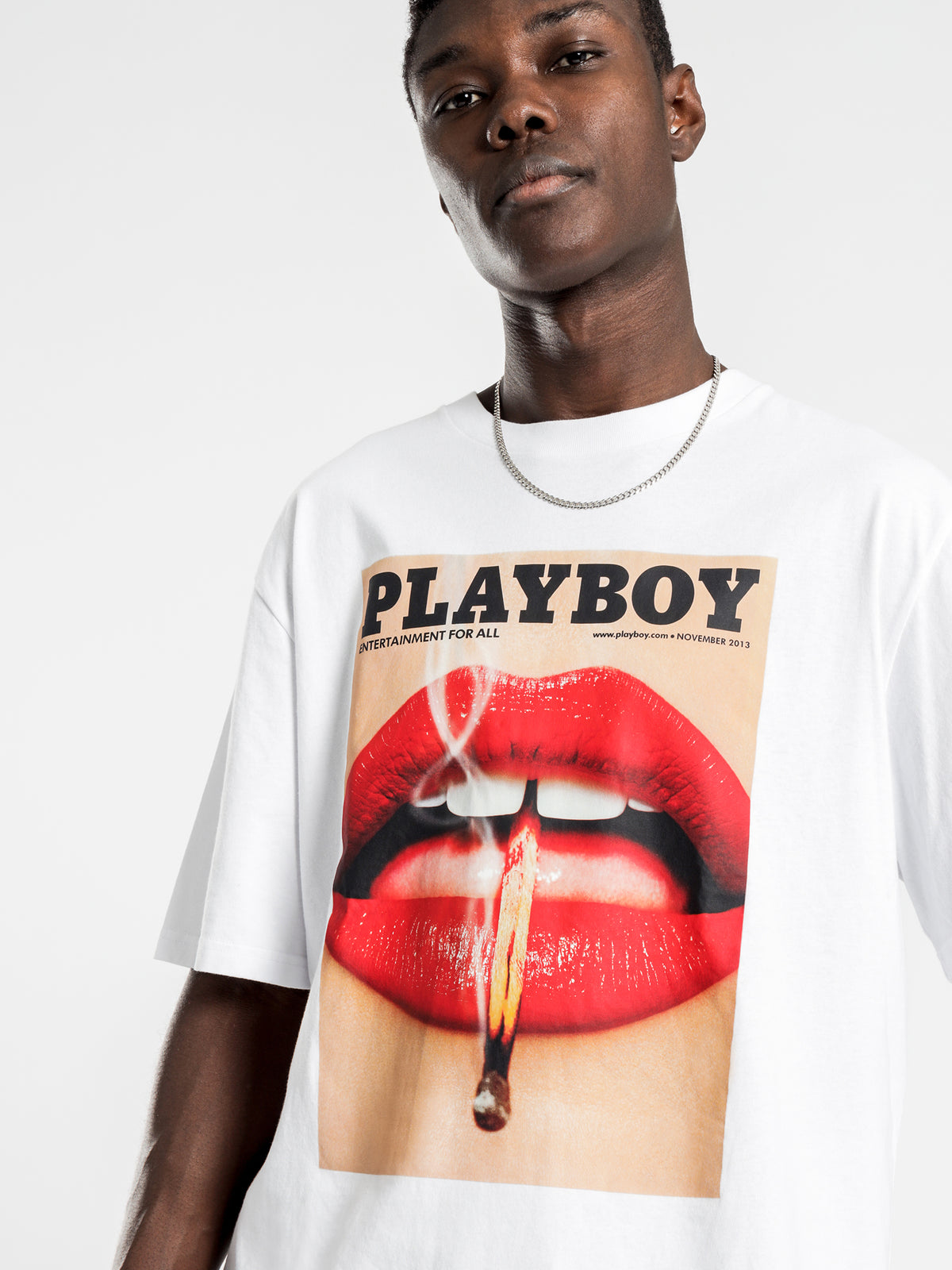 Playboy November 2013 T-Shirt in White