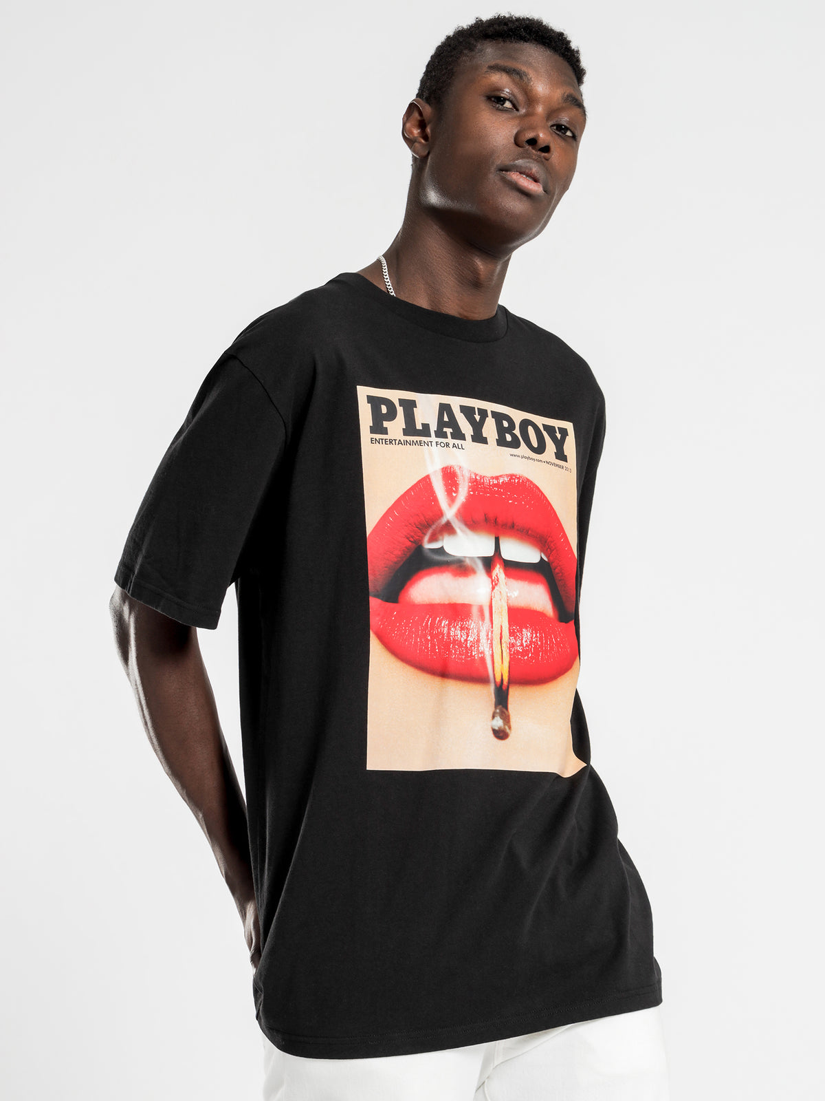 Playboy November 2013 T-Shirt in Black