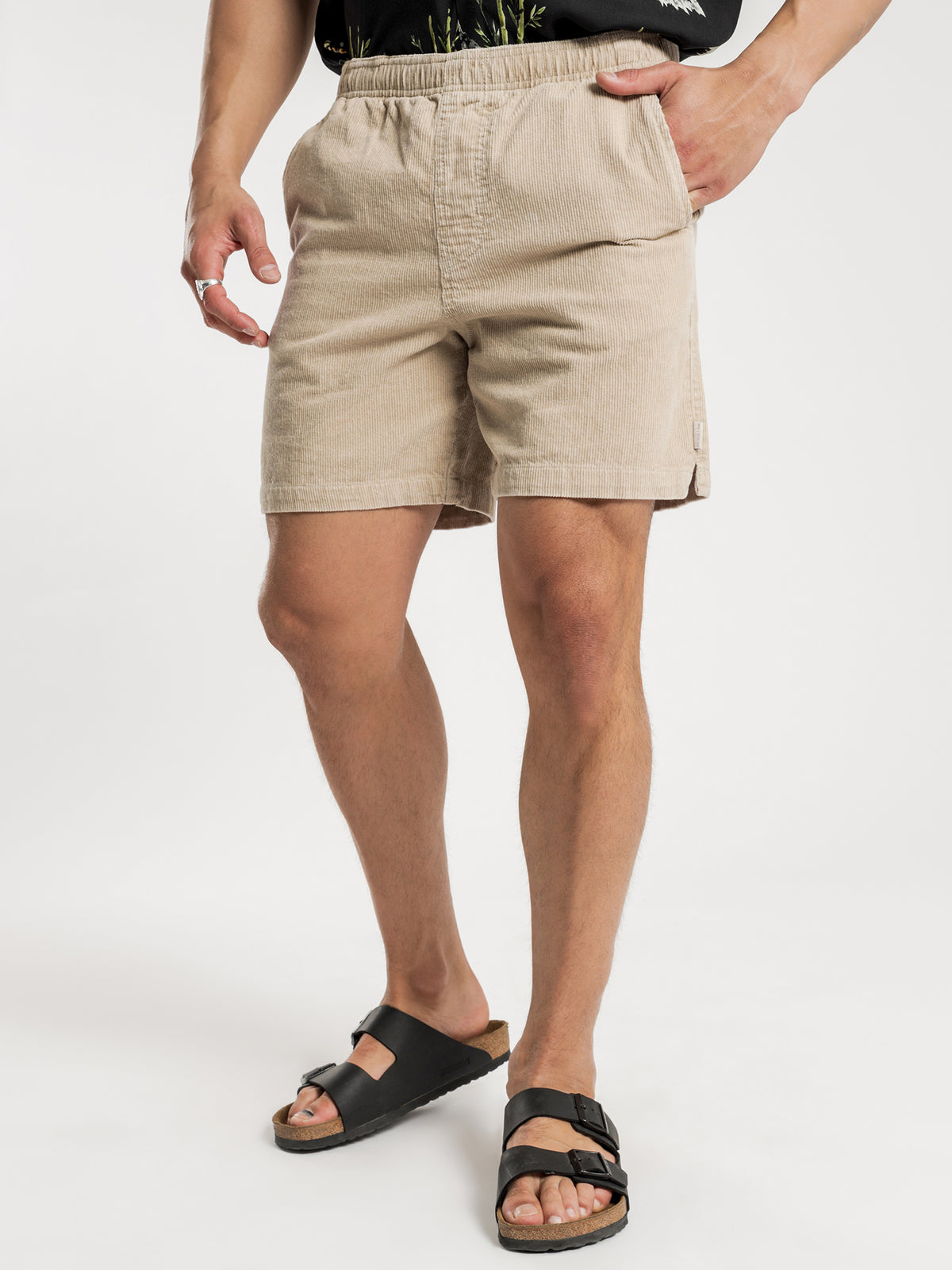 Jaxon Cord Shorts in Stone