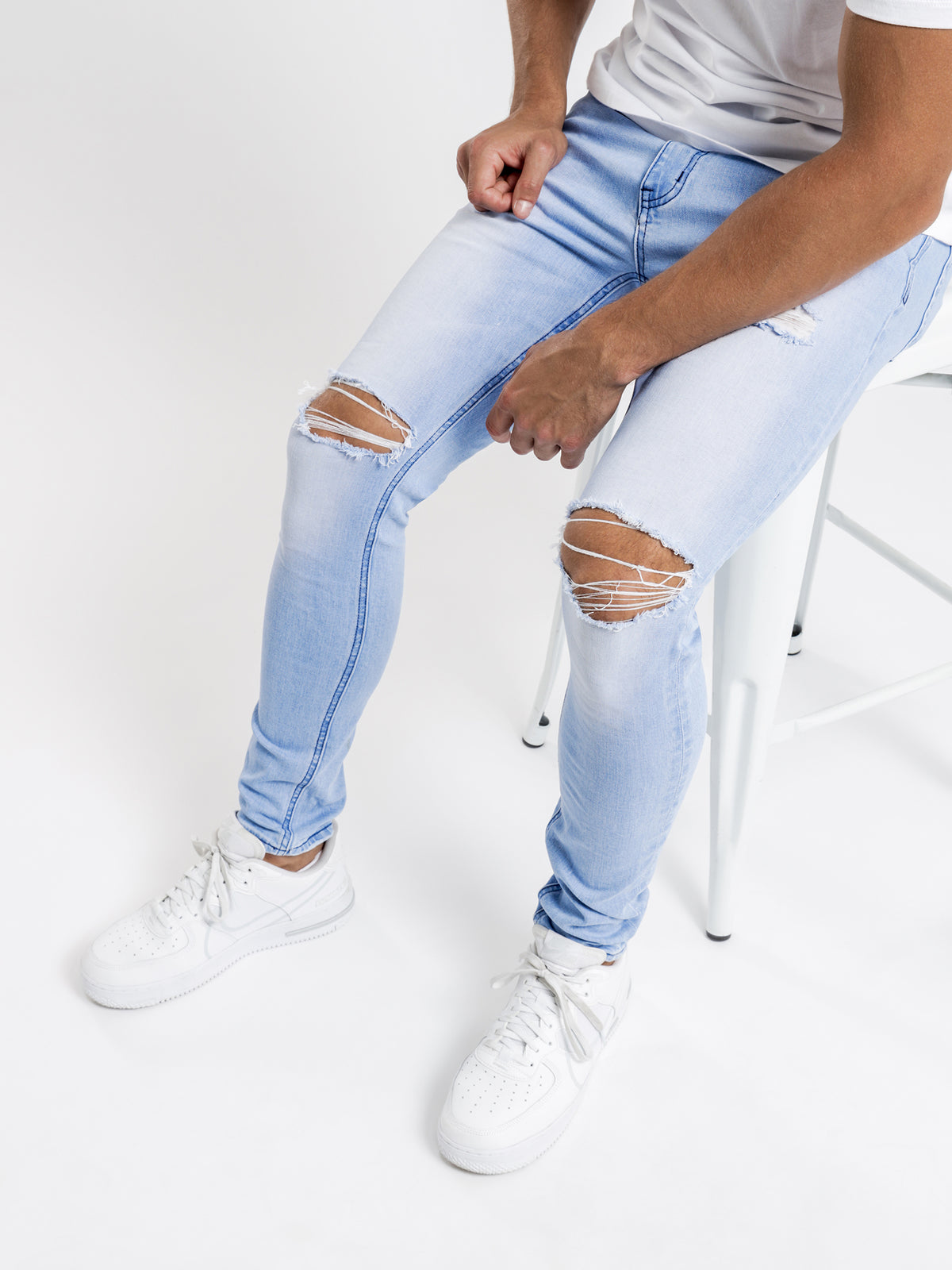 Flynn 5-Pocket Skinny Jeans in Alaskan Blue Denim