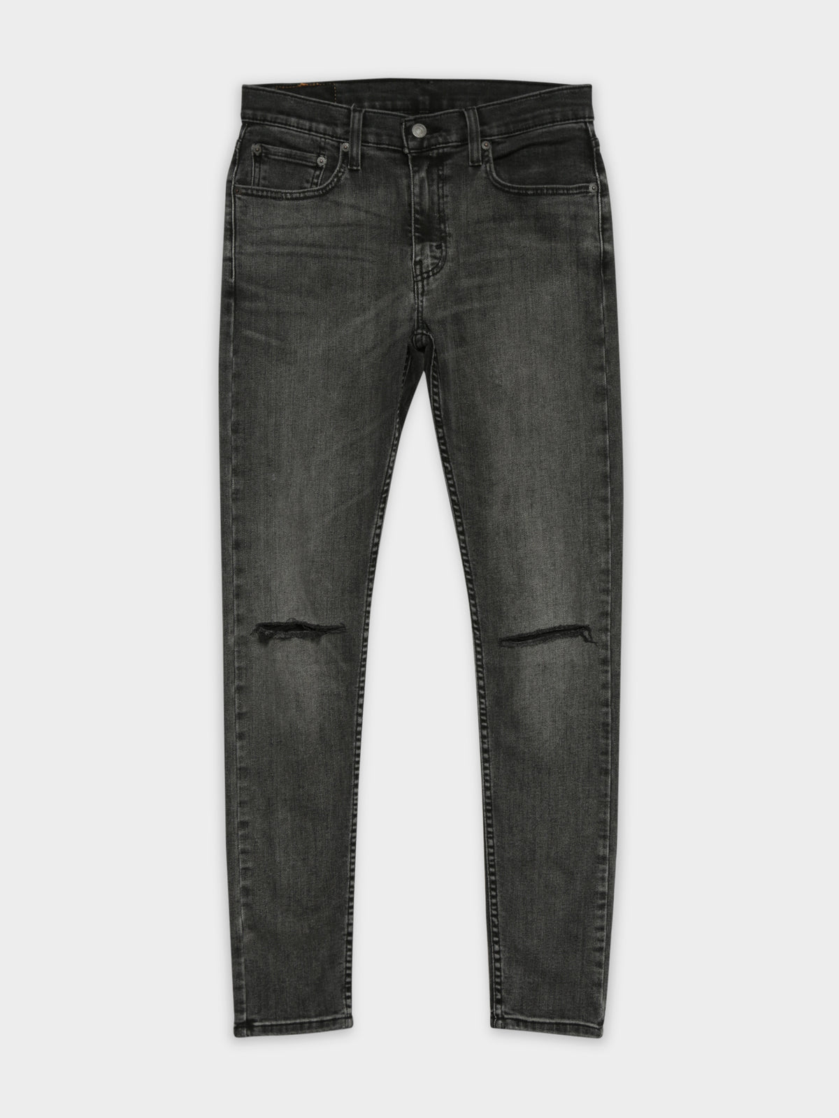 Skinny Tapered Jeans in Grey Denim