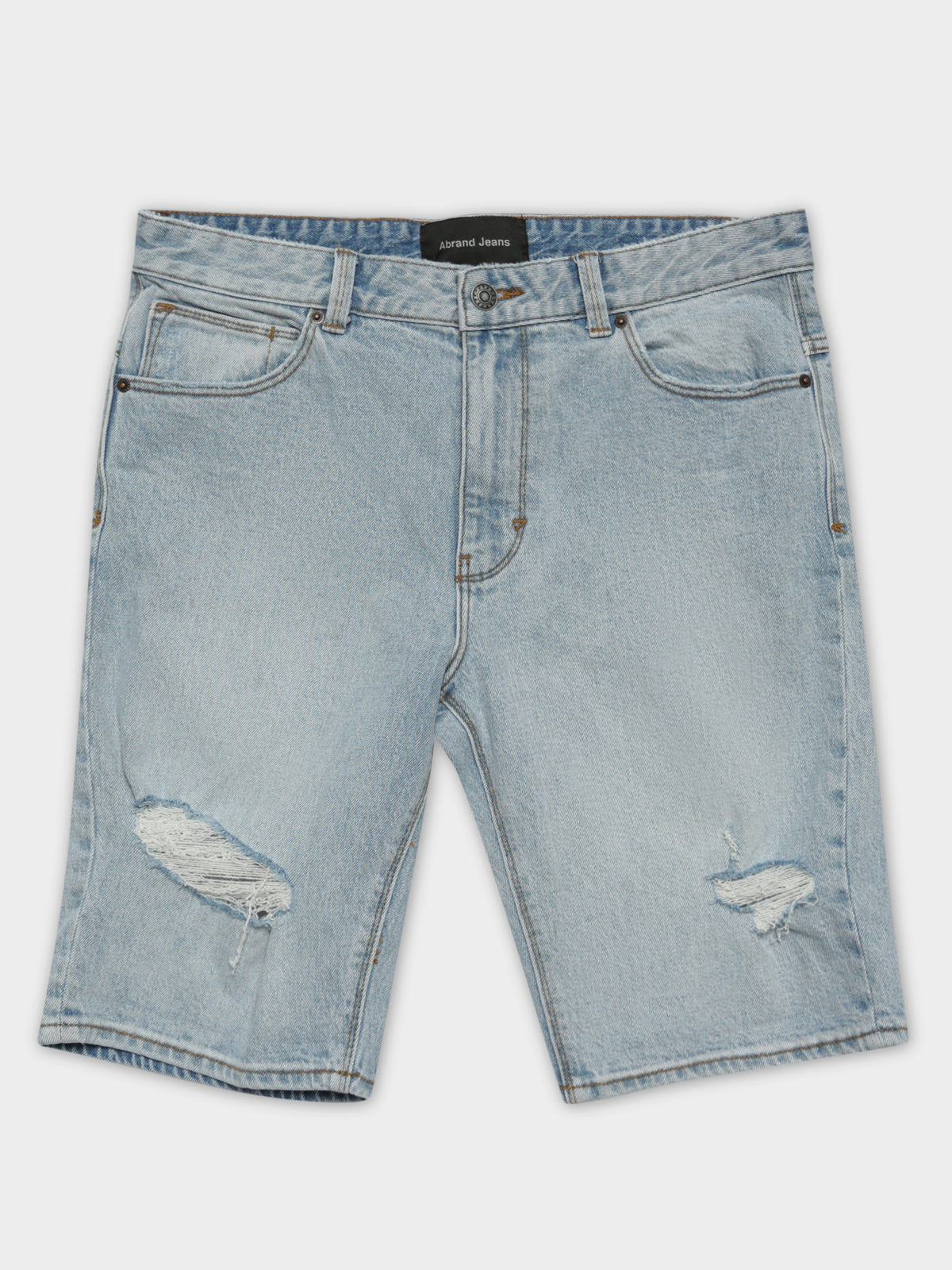 A Dropped Slim Shorts in Hunter Blue Denim