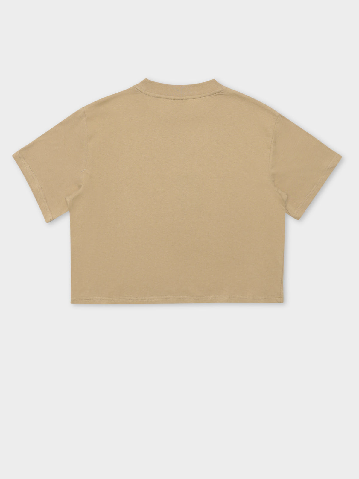 Copyright Boxy Cropped T-Shirt in Taupe