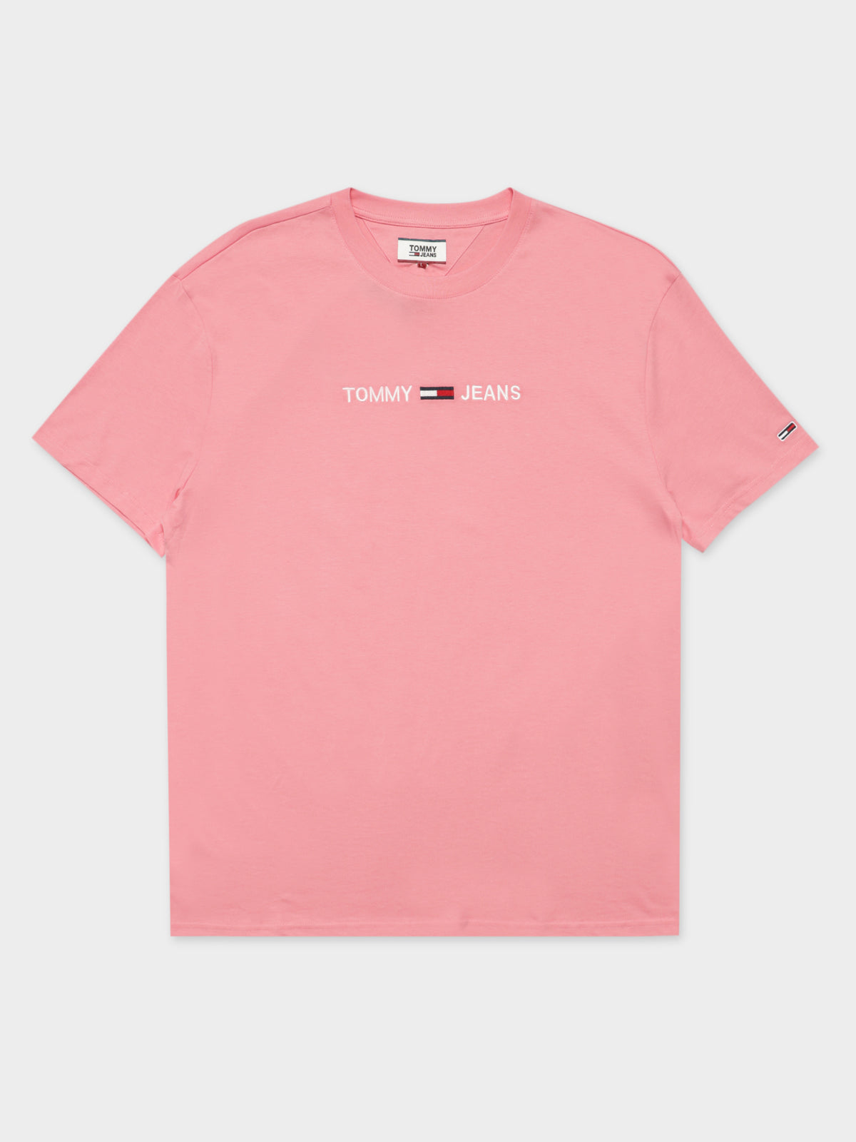 Straight Logo T-Shirt in Rosey Pink