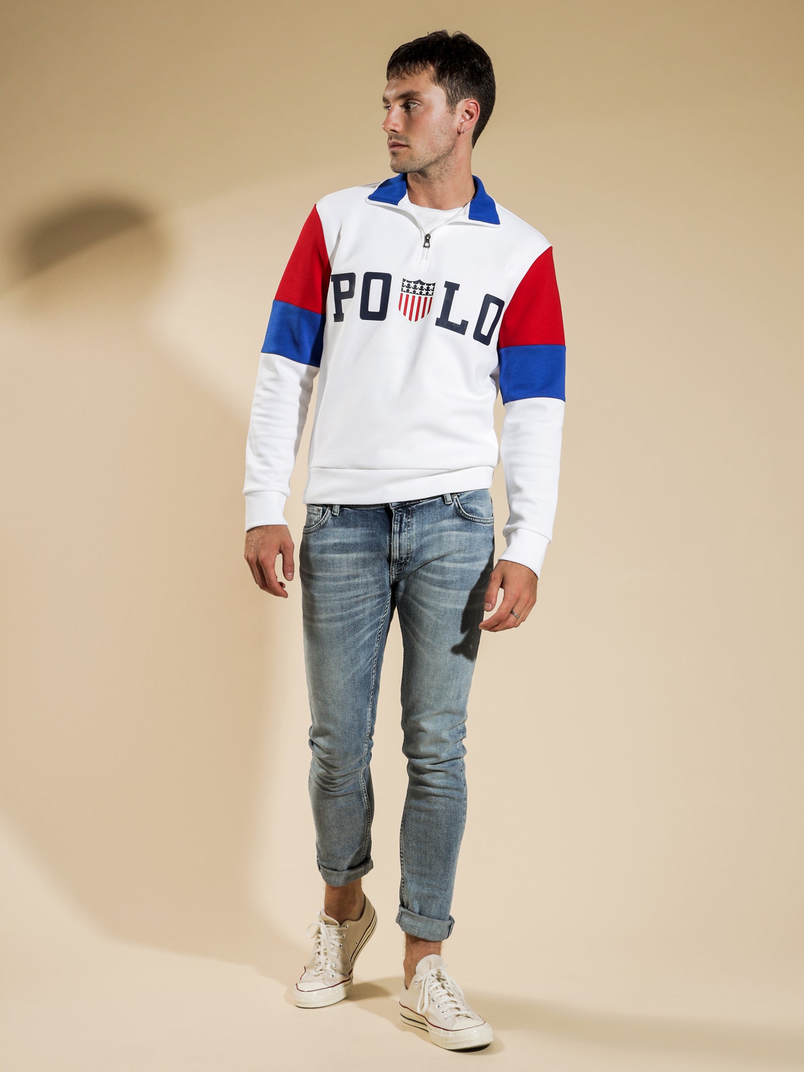 Colour Block Long Sleeve Sweater