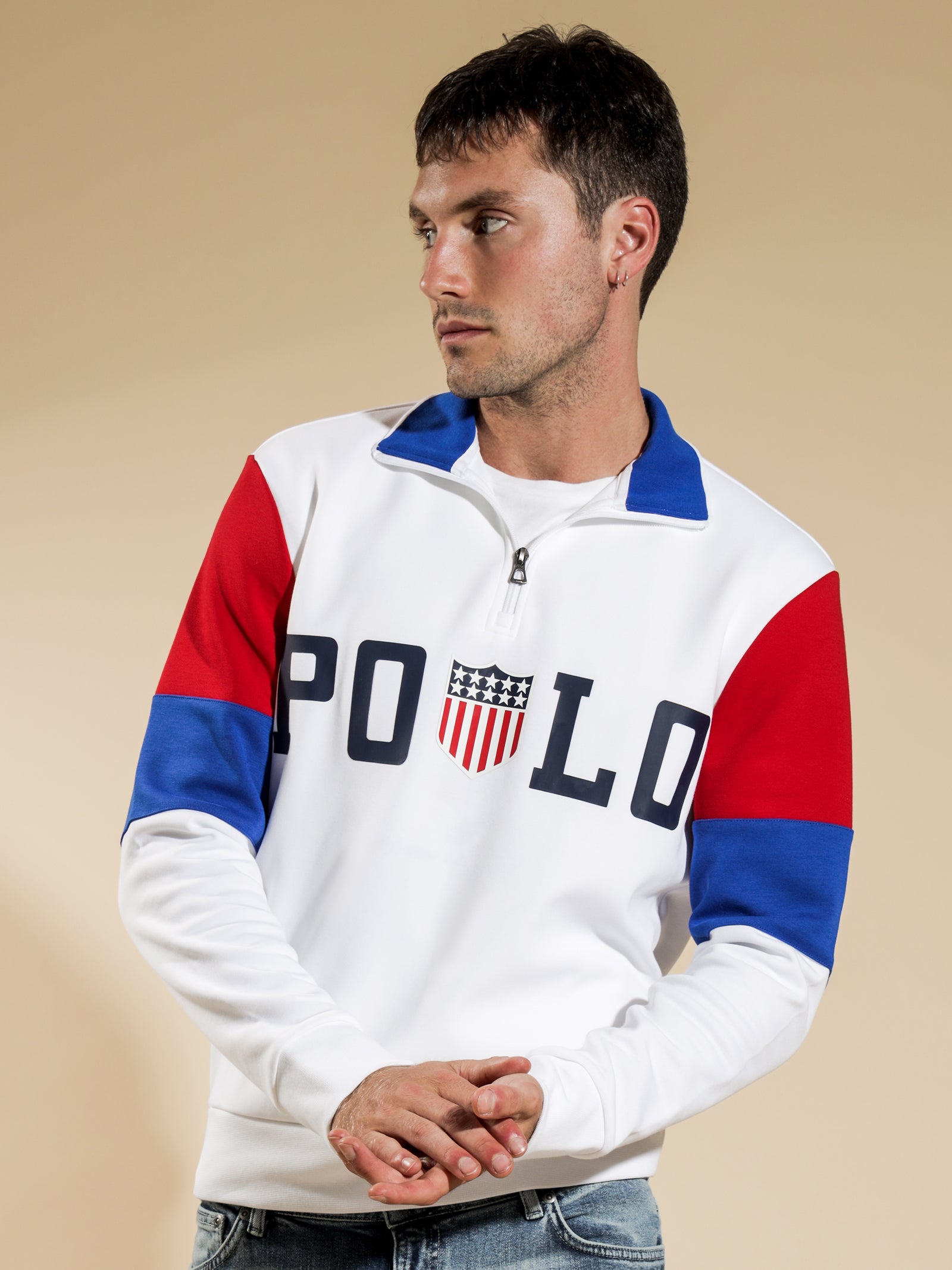 Colour Block Long Sleeve Sweater