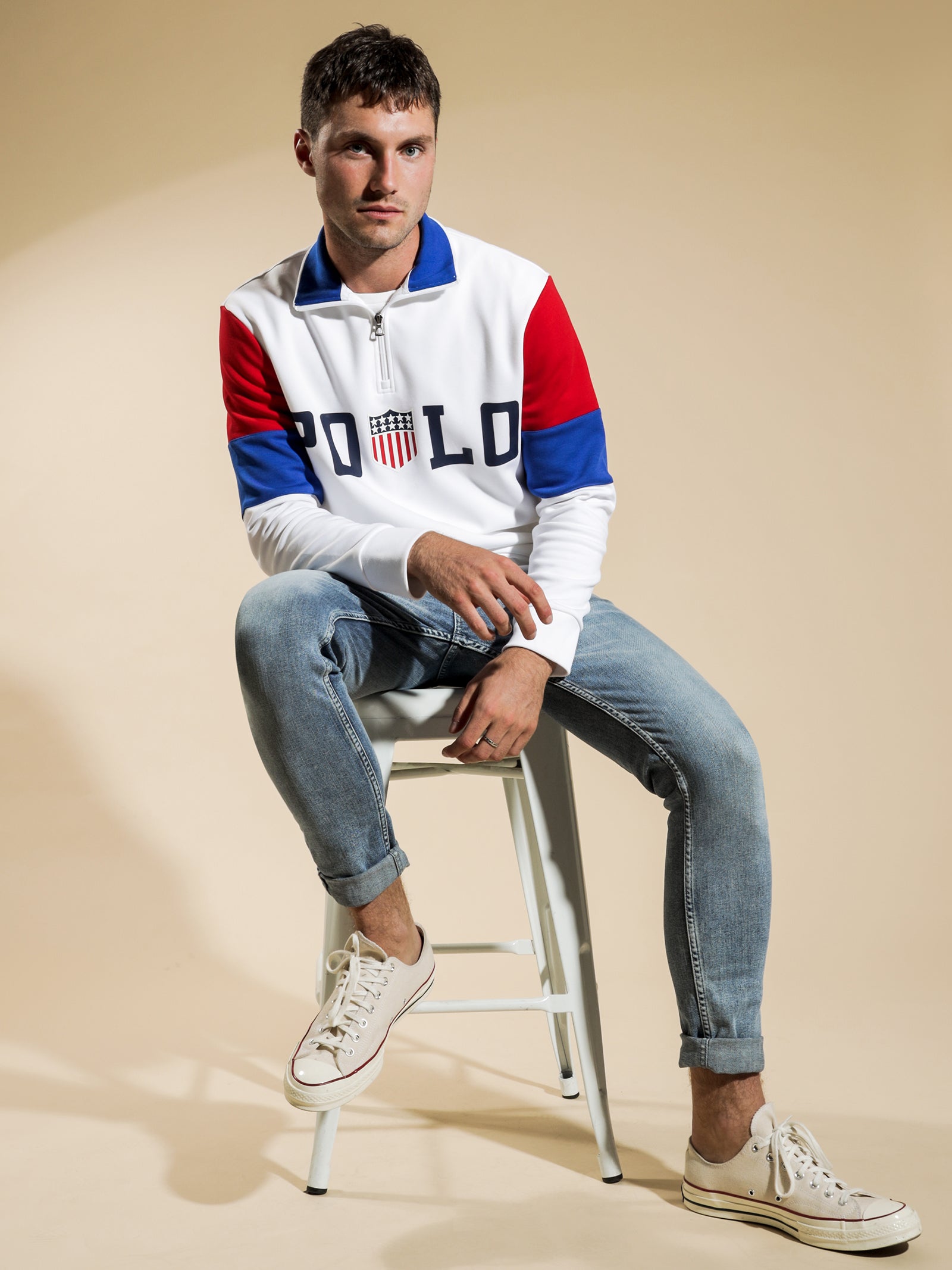 Colour Block Long Sleeve Sweater