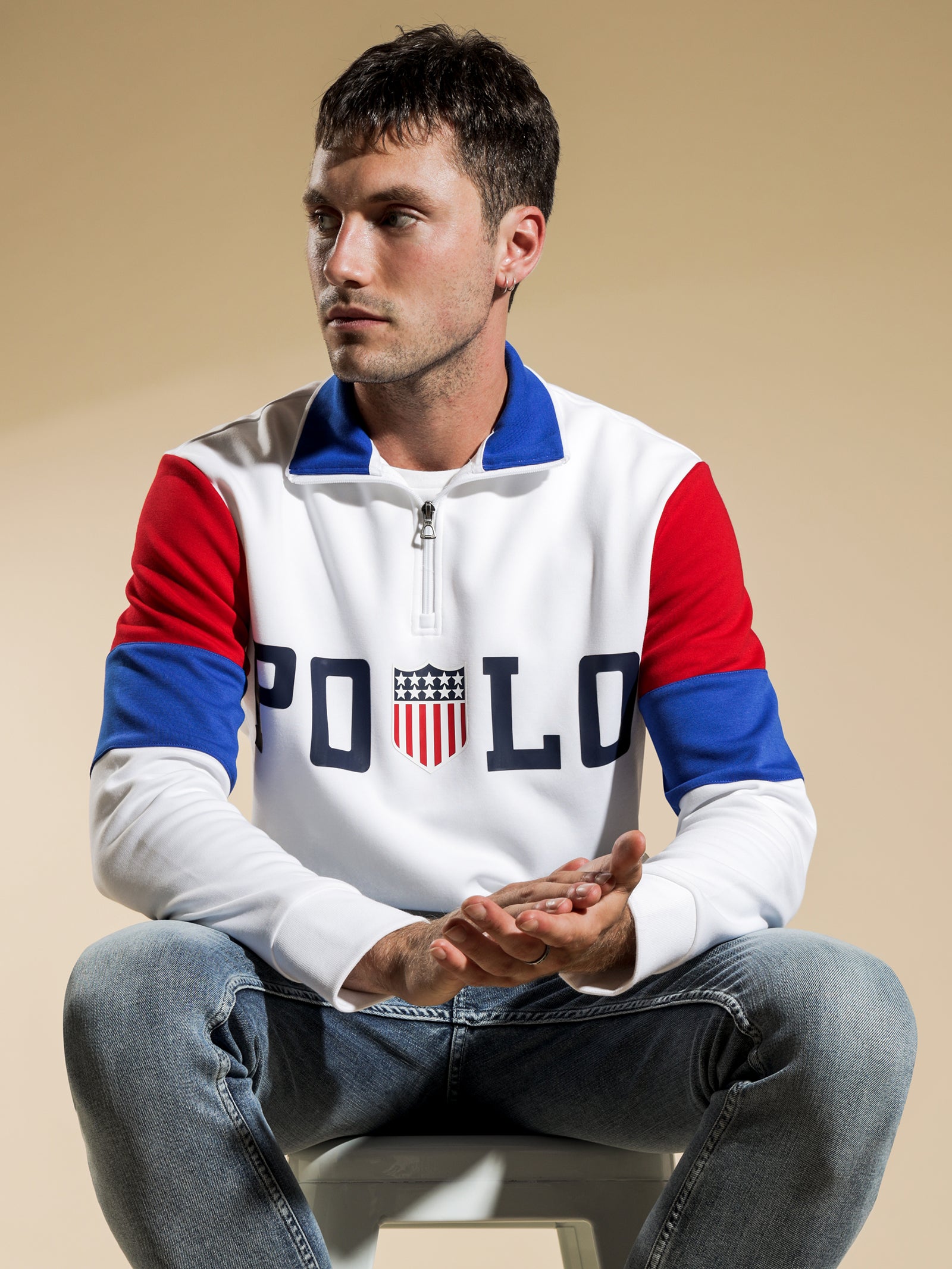 Colour Block Long Sleeve Sweater