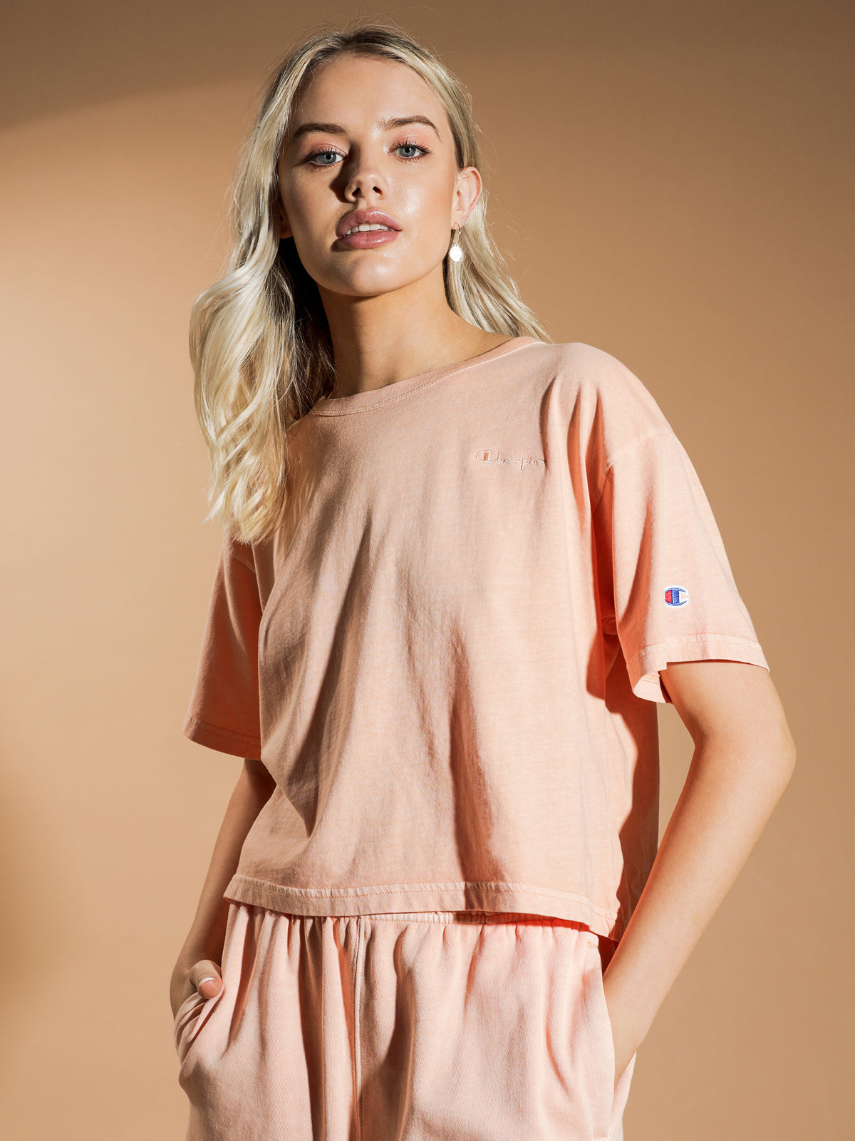 Vintage Dyed T-Shirt in Peach
