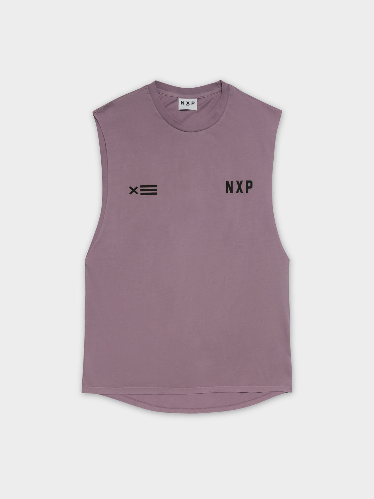 Decade Scoop Back Muscle T-Shirt in Pigment Lilac
