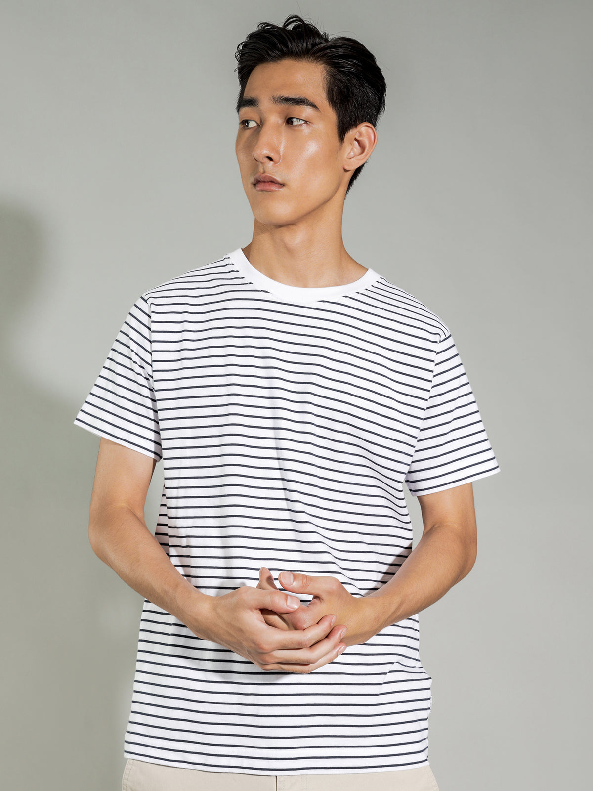 Avery Stripe T-Shirt in White