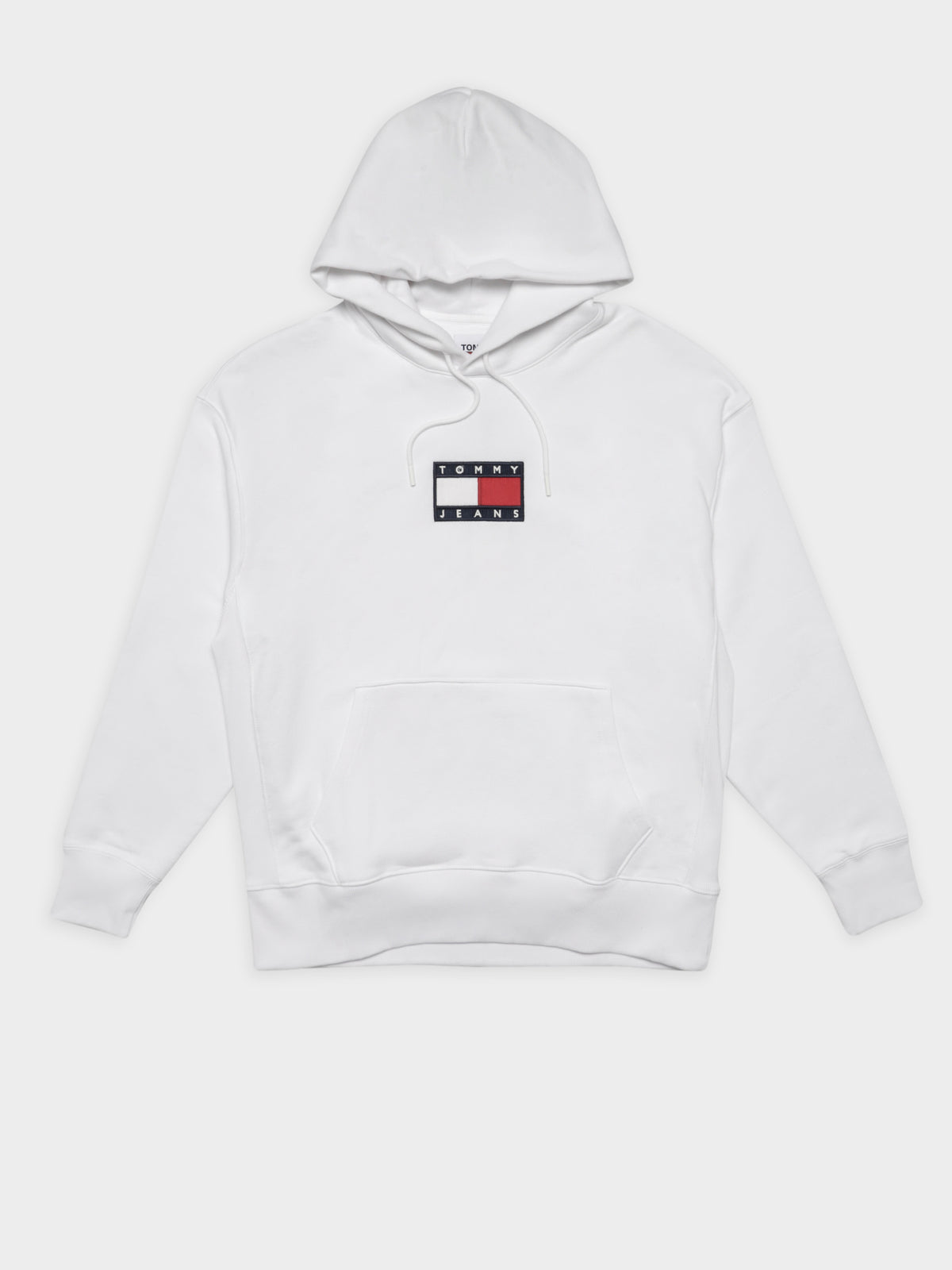 Small Flag Hoodie in White