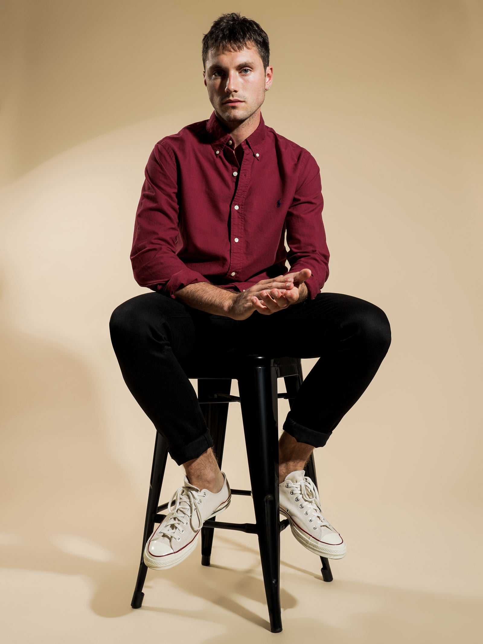 Slim Fit Garment Dyed Oxford Shirt