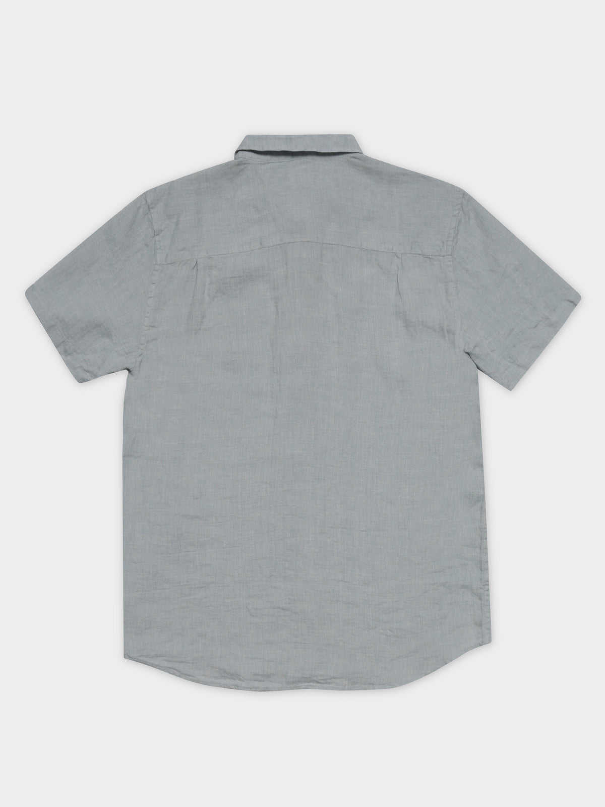 Newport Button Up T-Shirt in Dove Blue